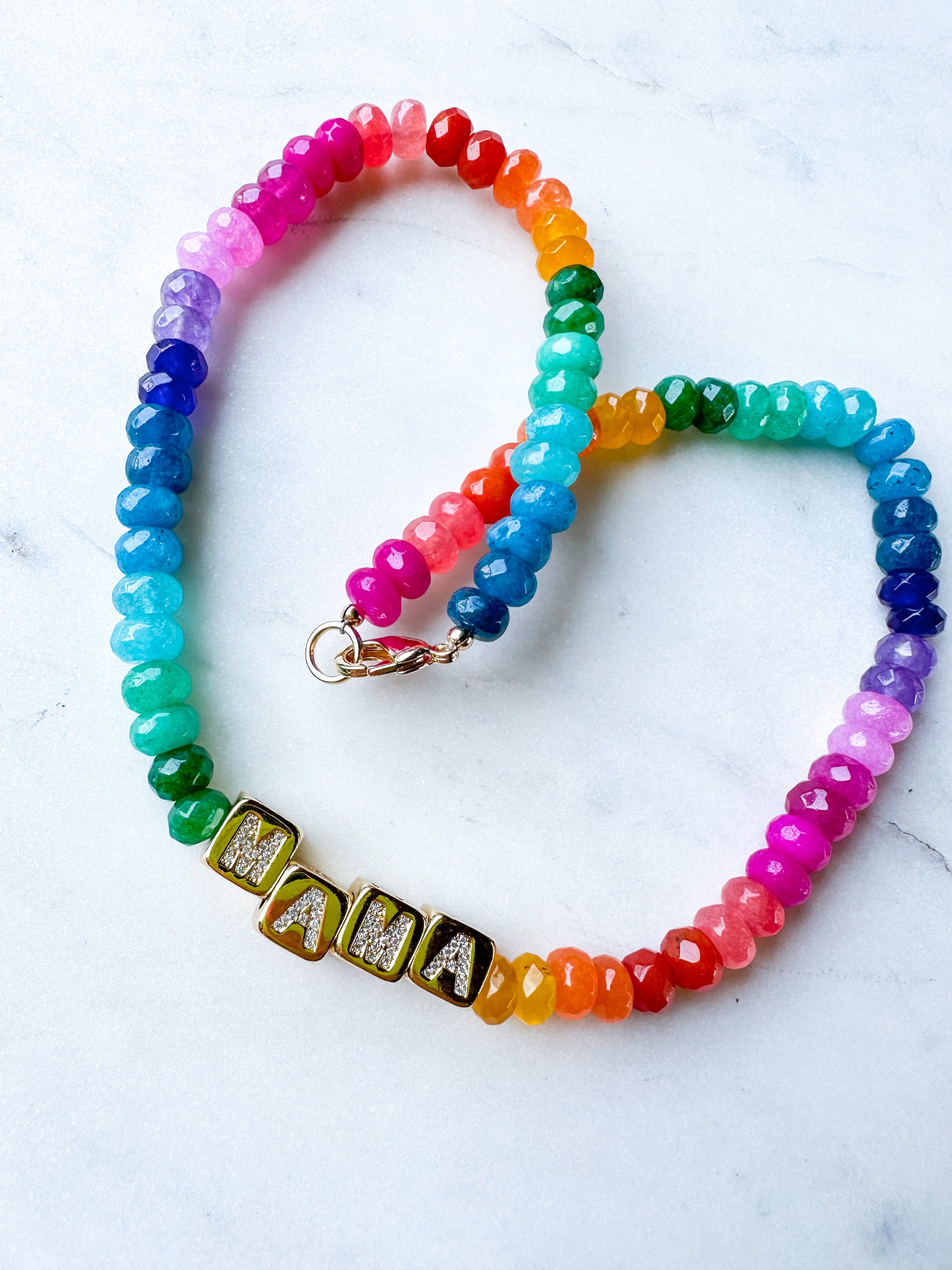 Rainbow Jade MAMA Necklace