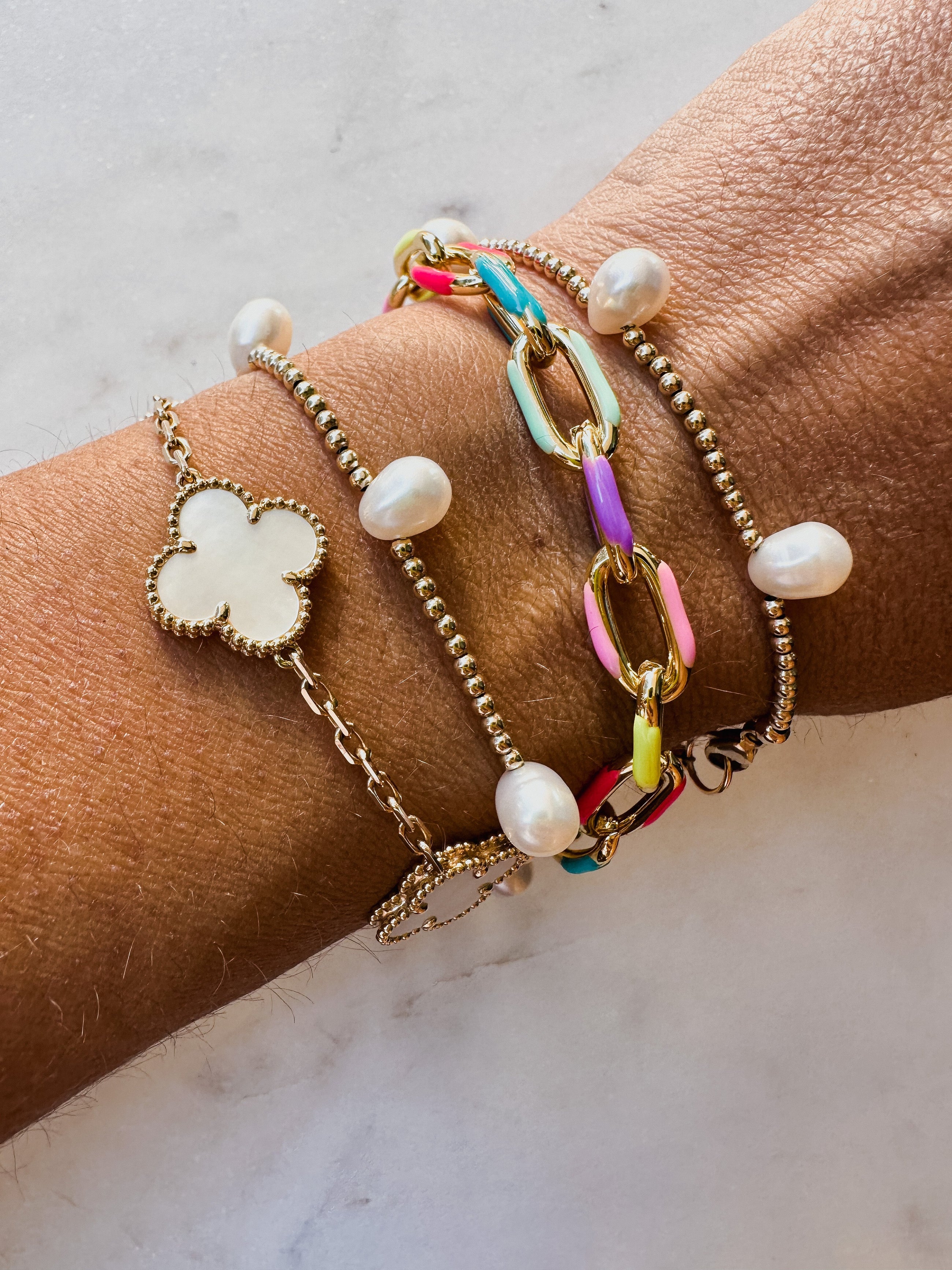 Enamel Link Bracelet