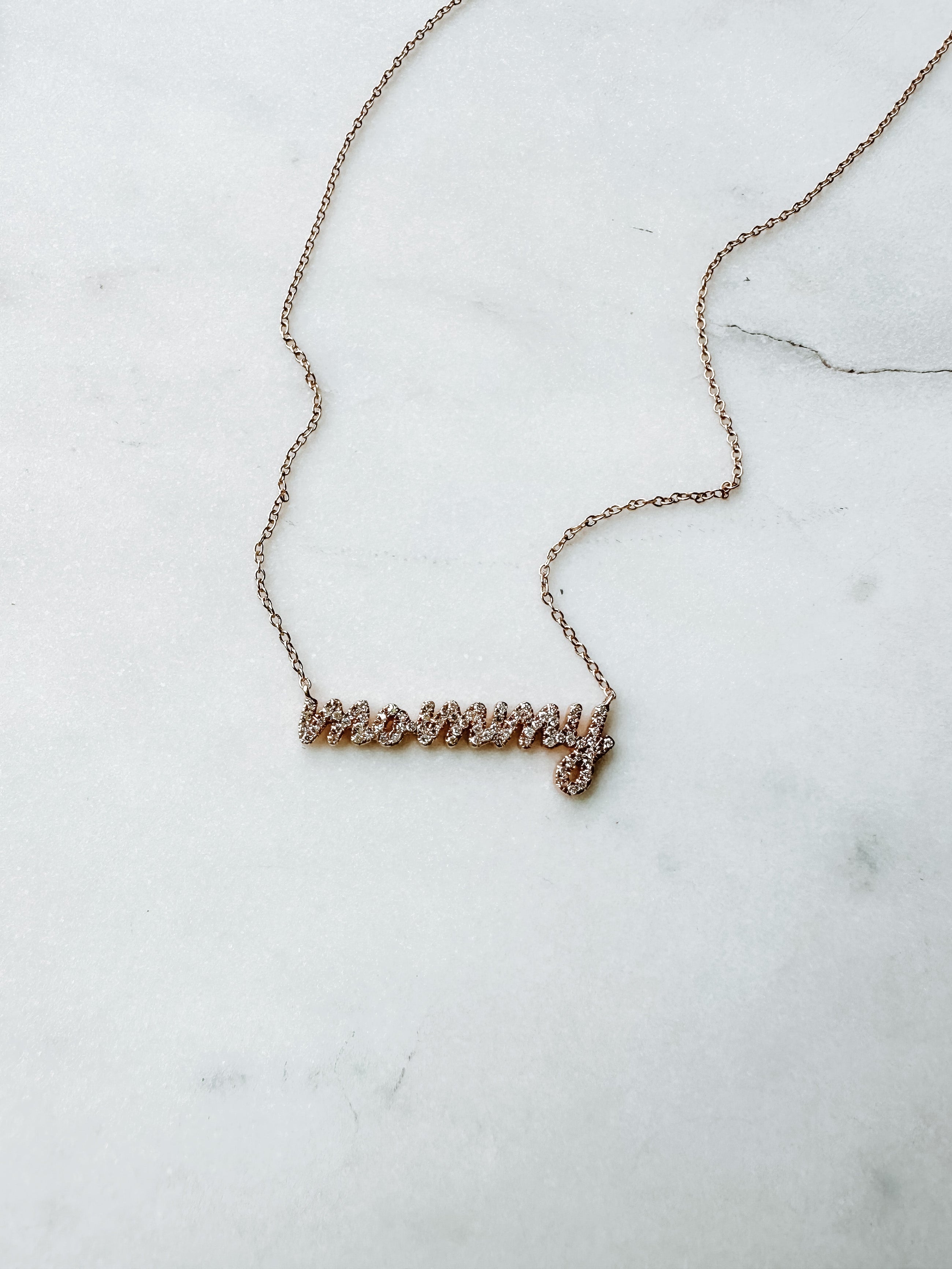 Diamond MOMMY Necklace