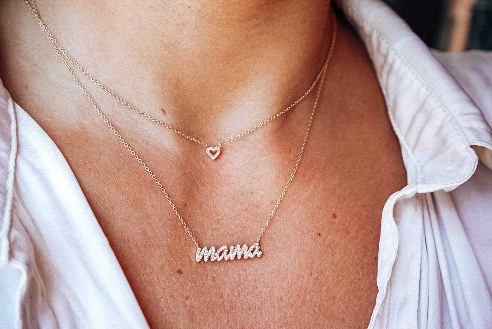 Nano Diamond Heart Necklace
