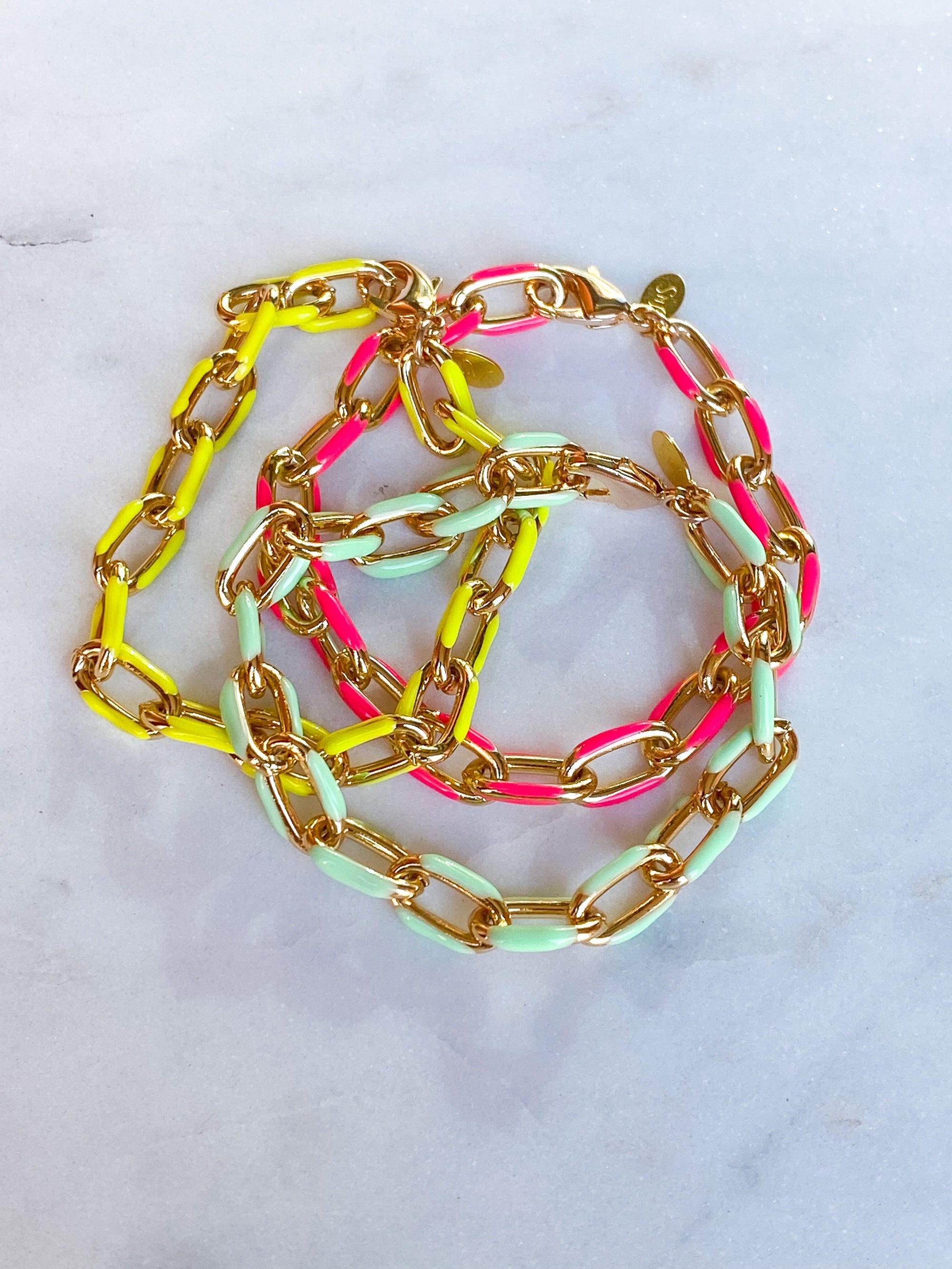 Enamel Link Bracelet