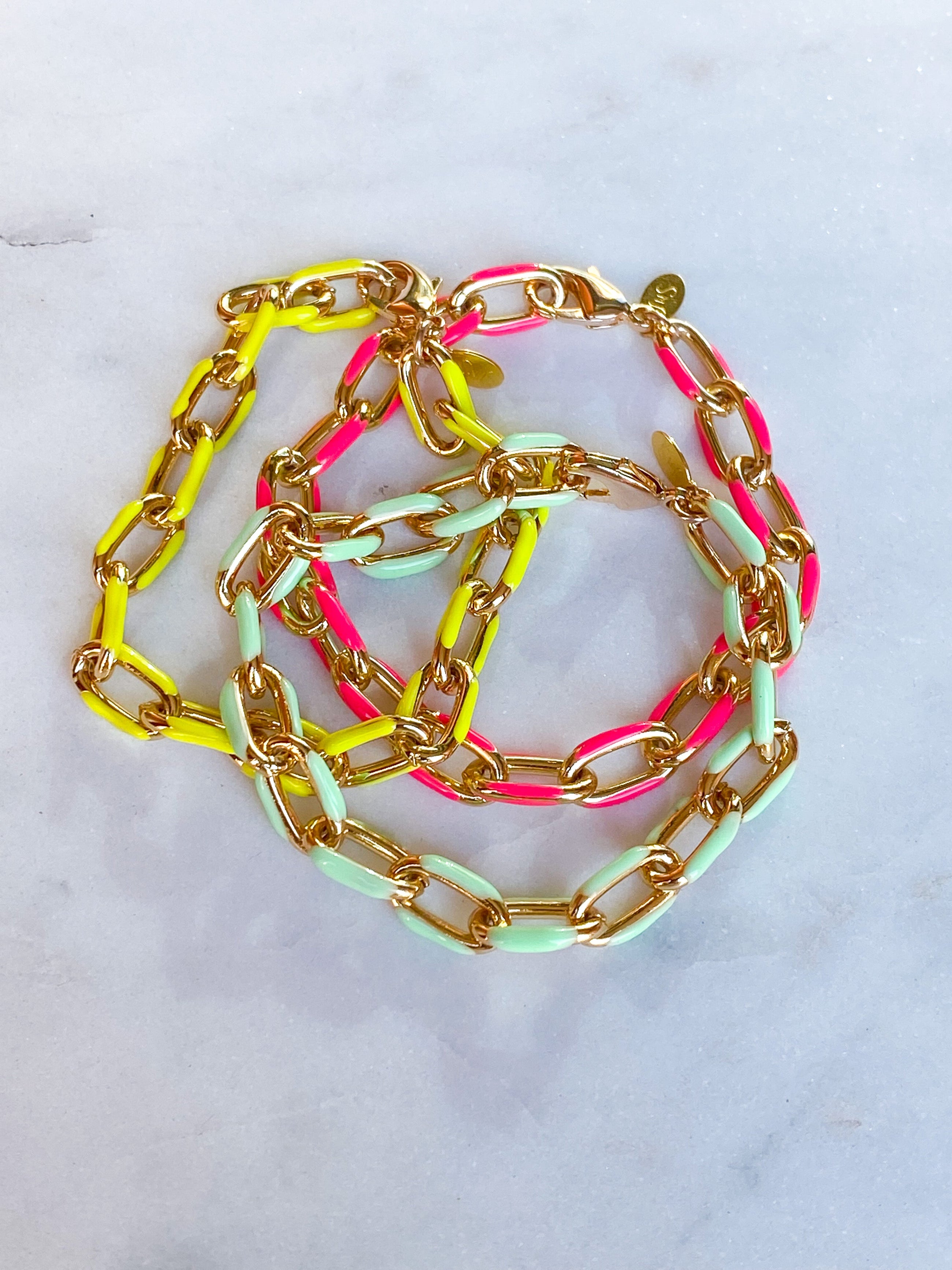 Enamel Link Bracelet