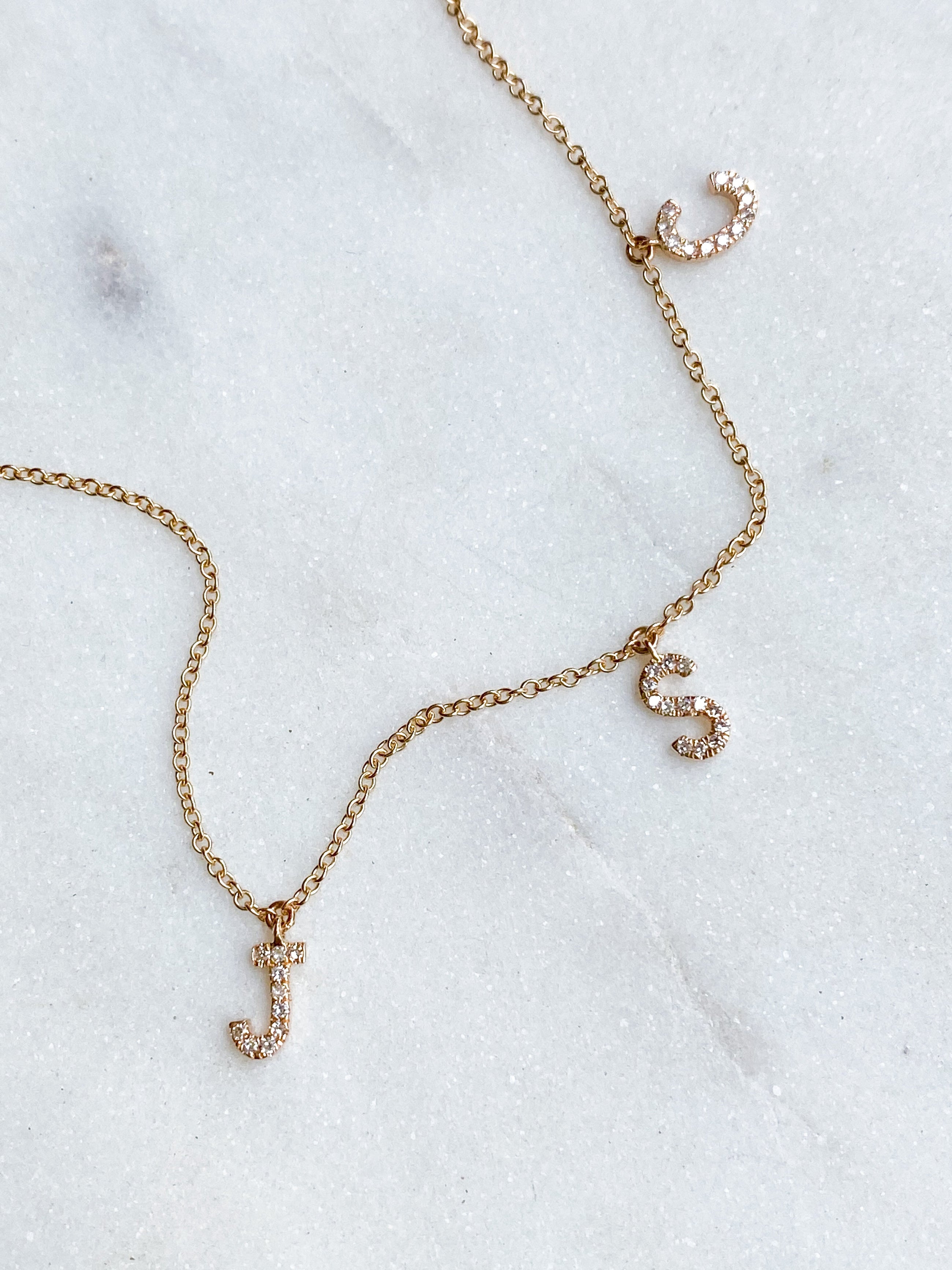 Diamond Initial Necklace