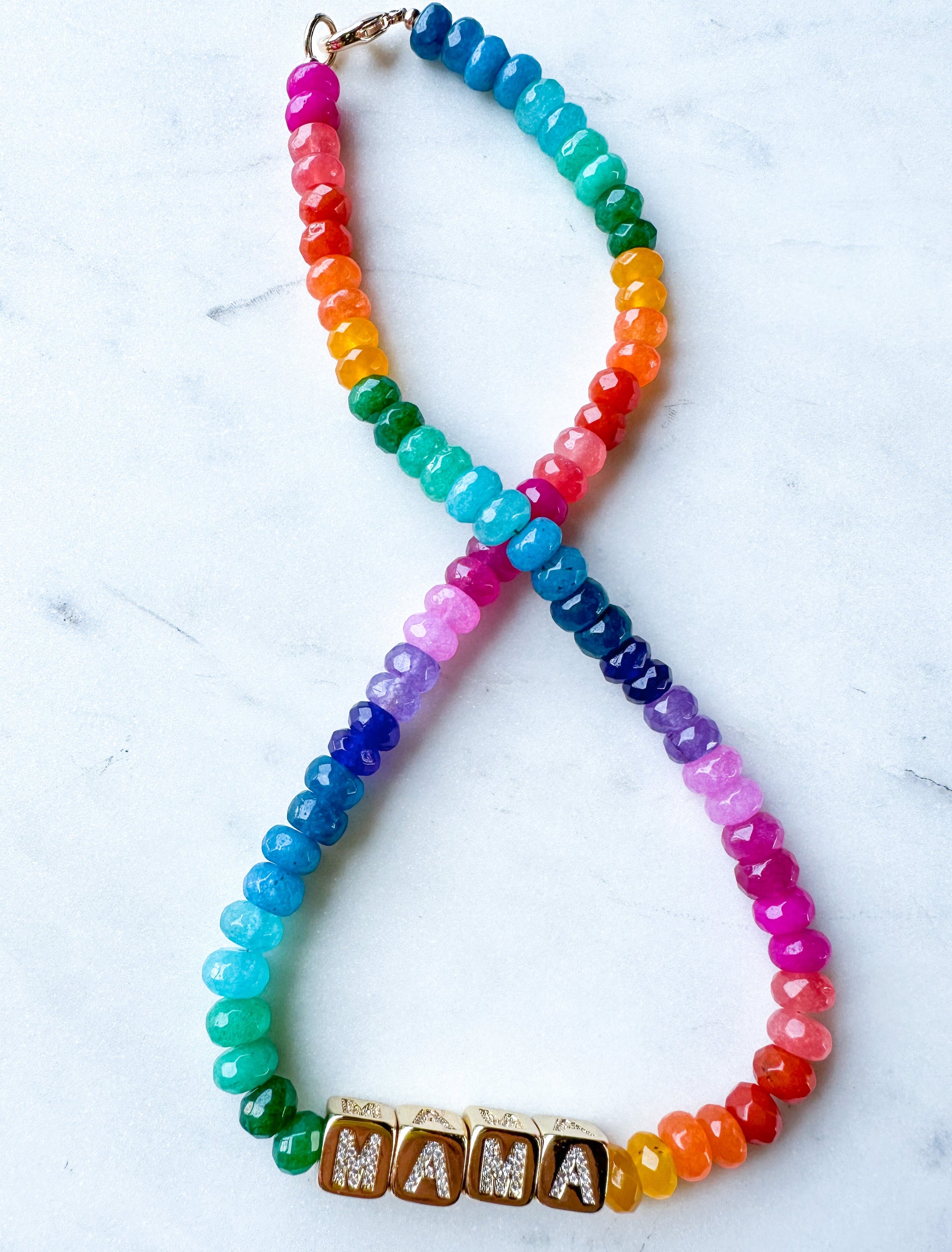 Rainbow Jade MAMA Necklace