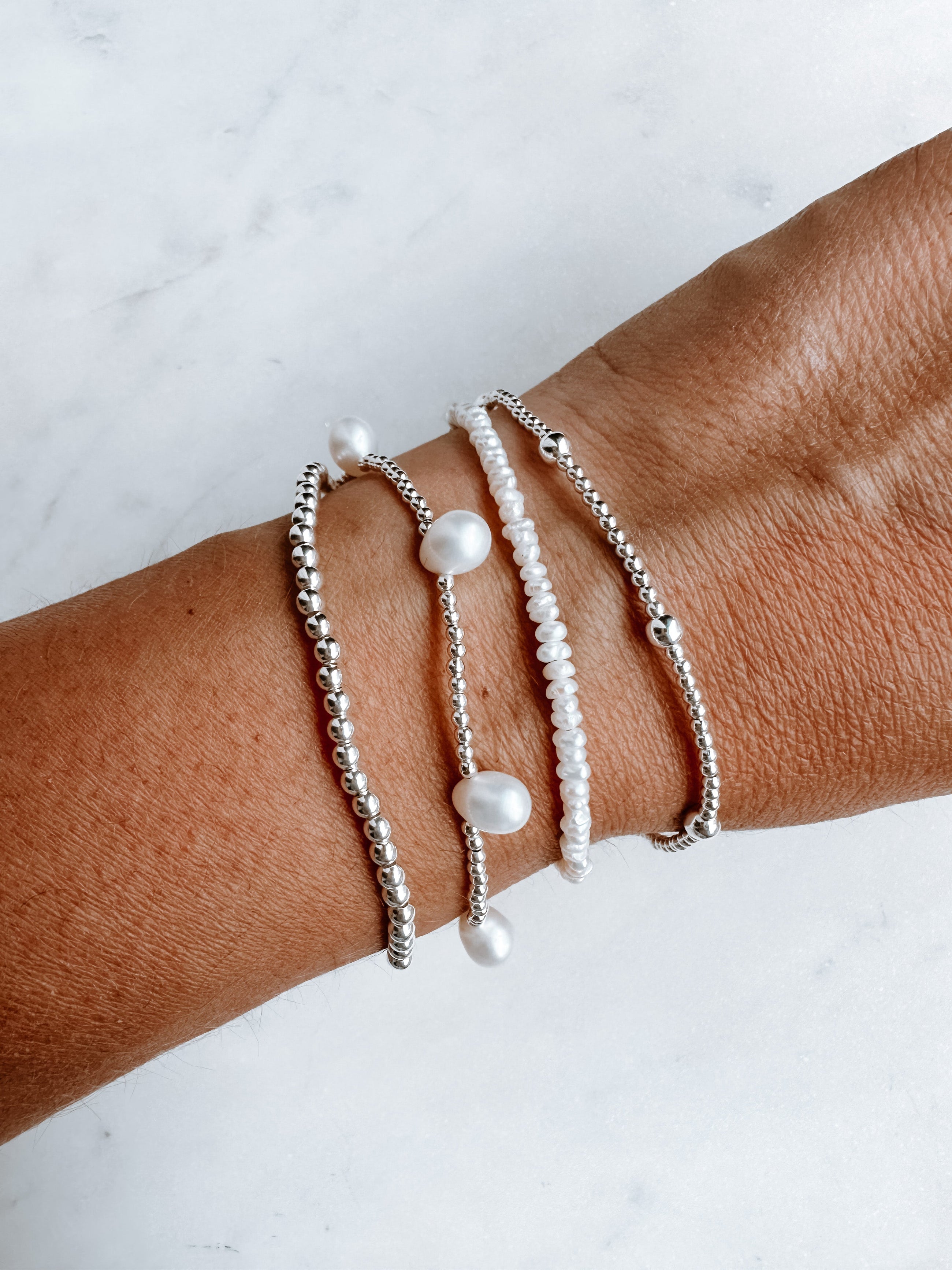 West Coast Pearl Silver Bracelet