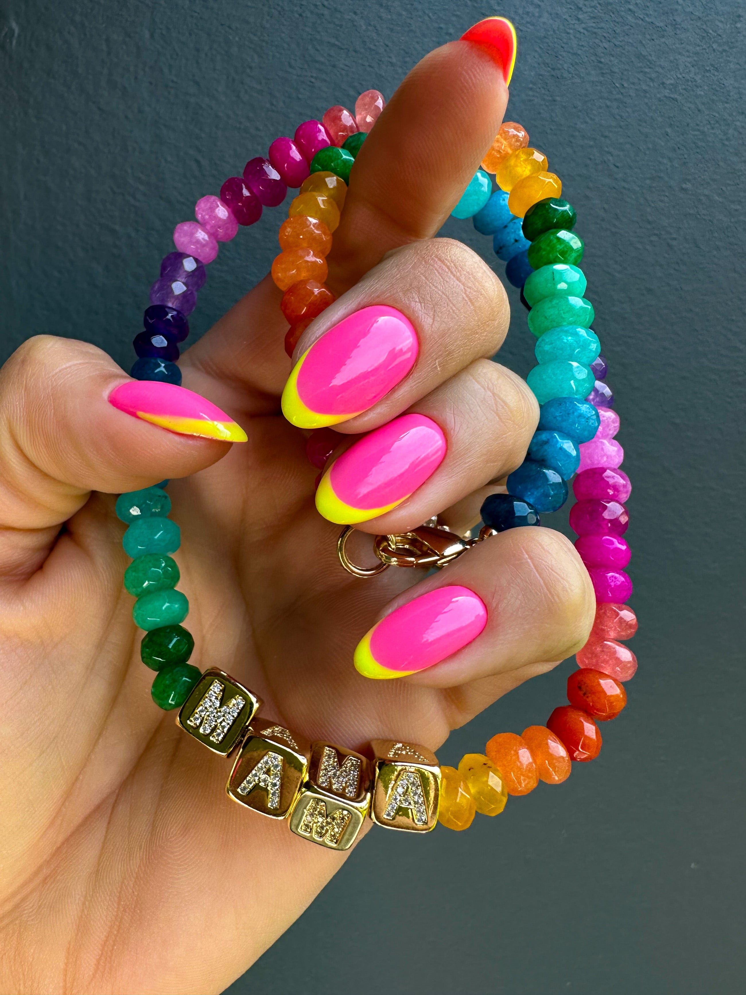 Rainbow Jade MAMA Necklace