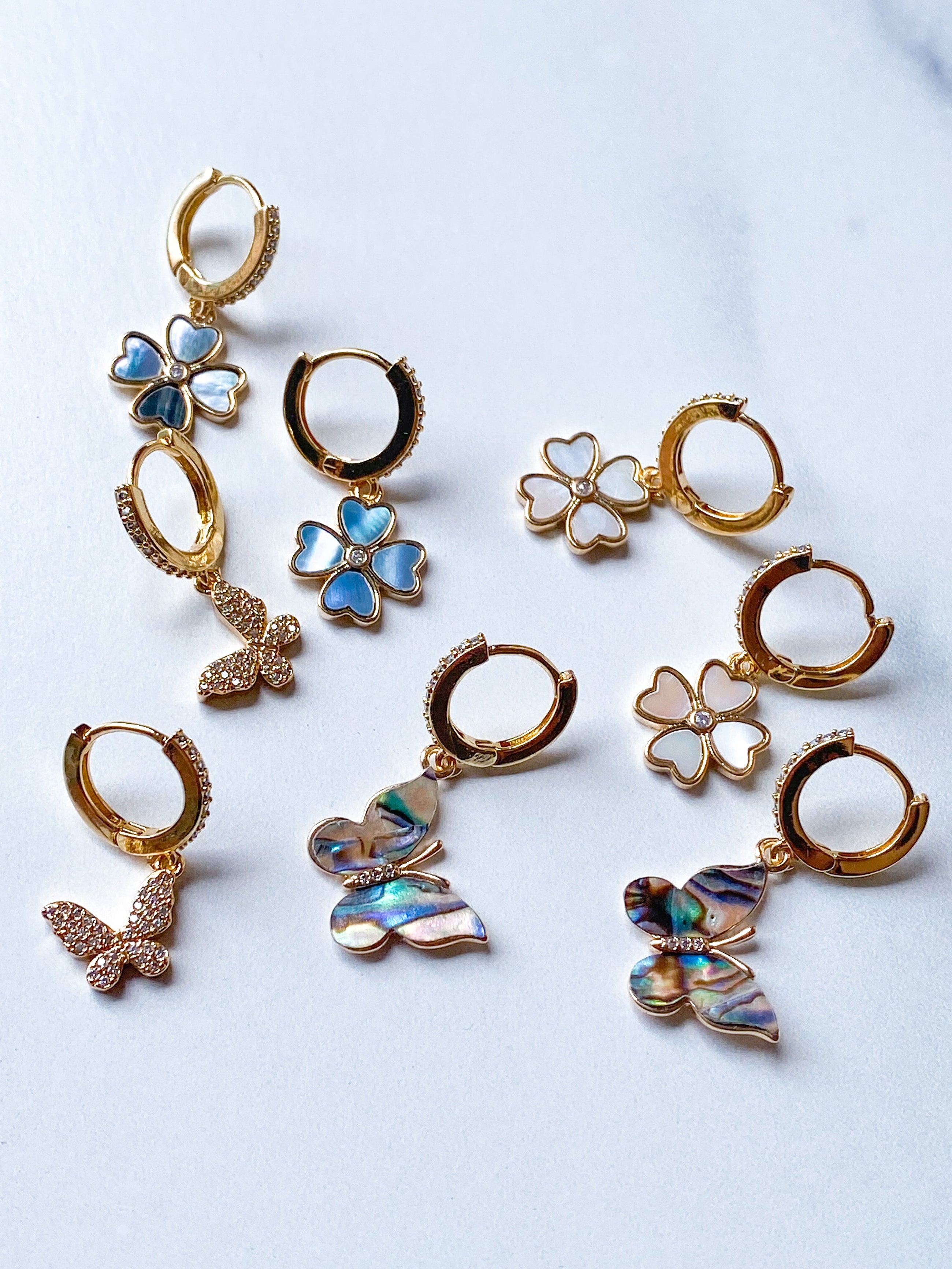 Grey Clover Earrings