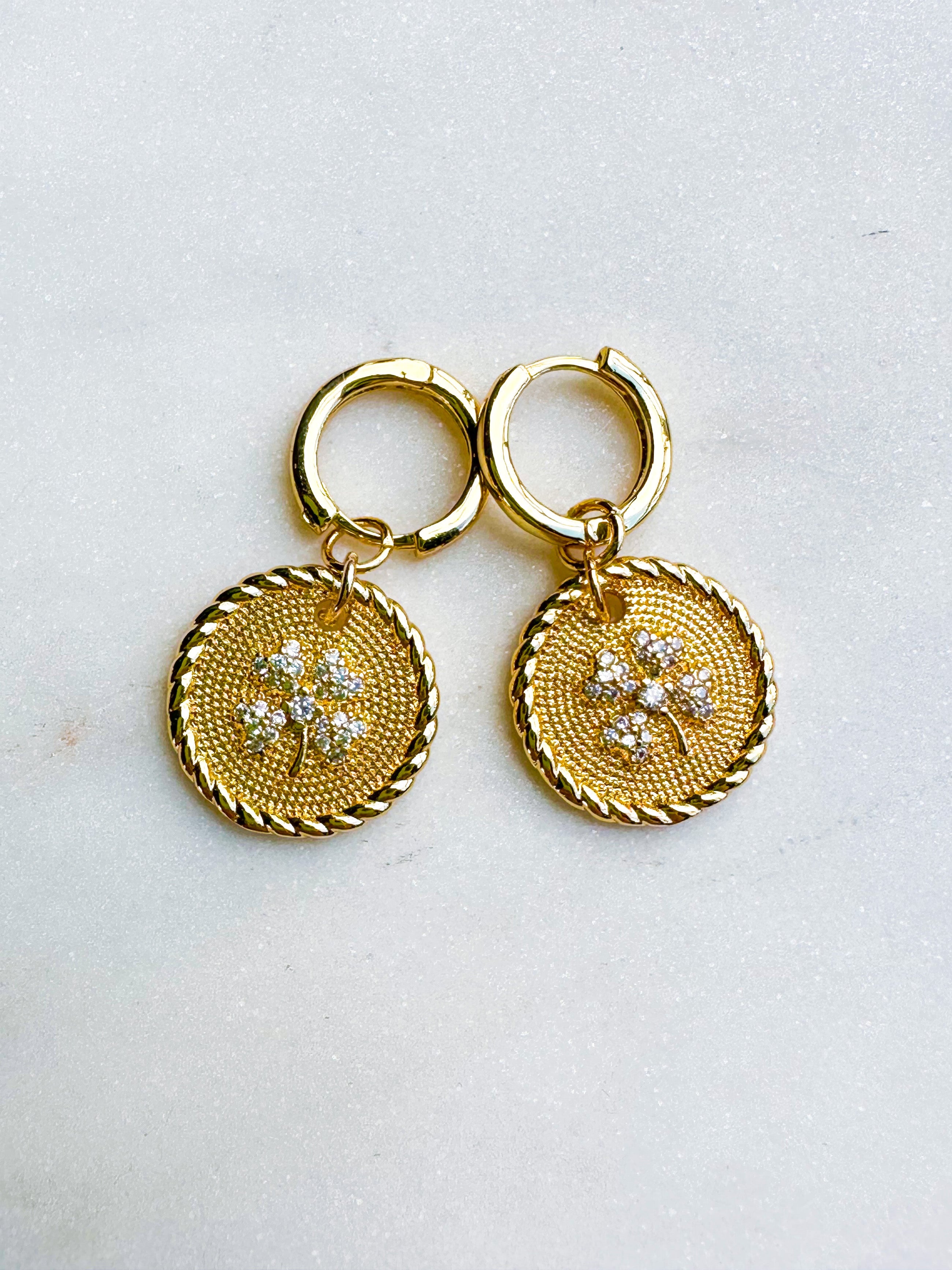 Crystal Clover Earrings