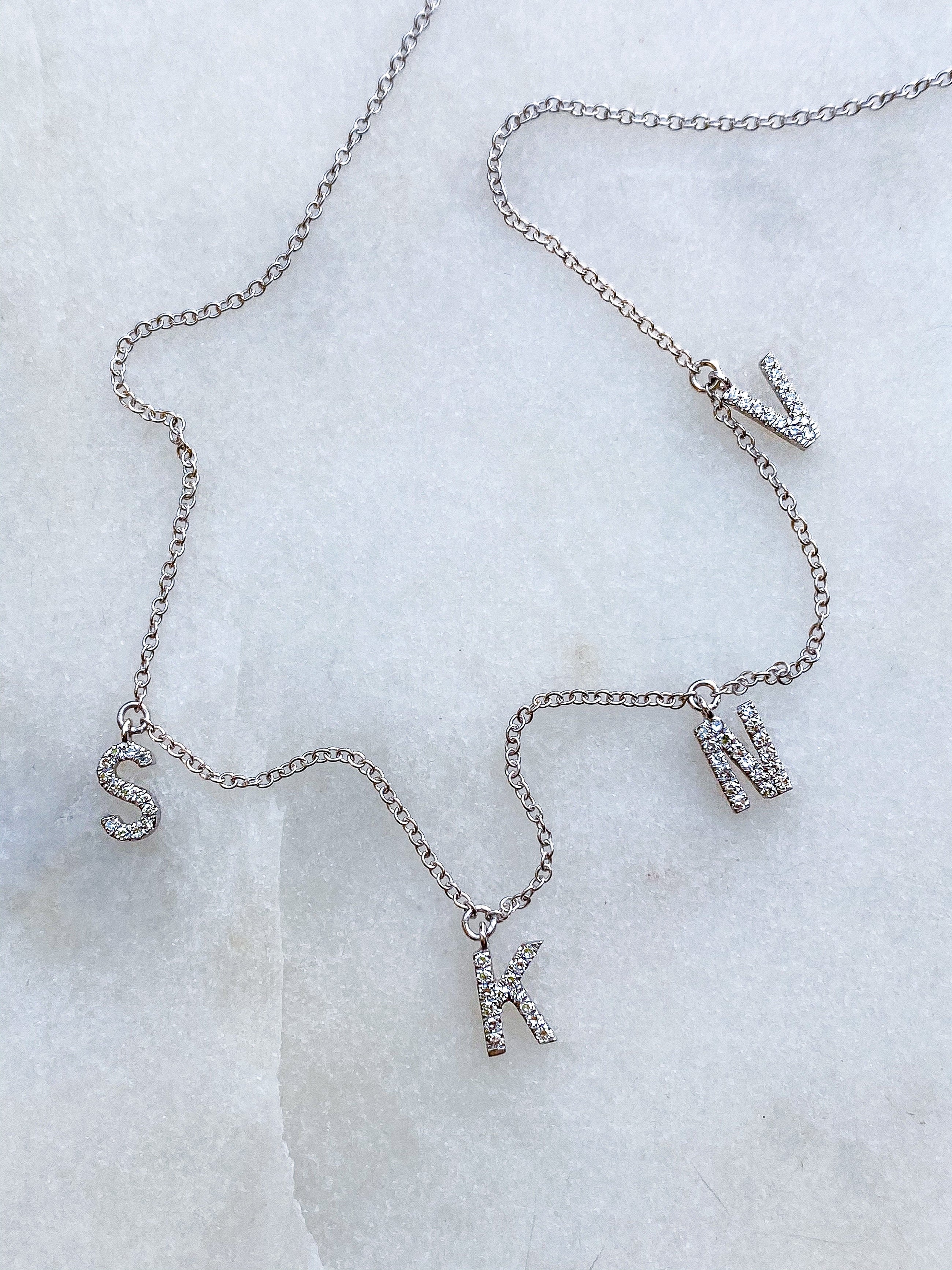 Diamond Initial Necklace