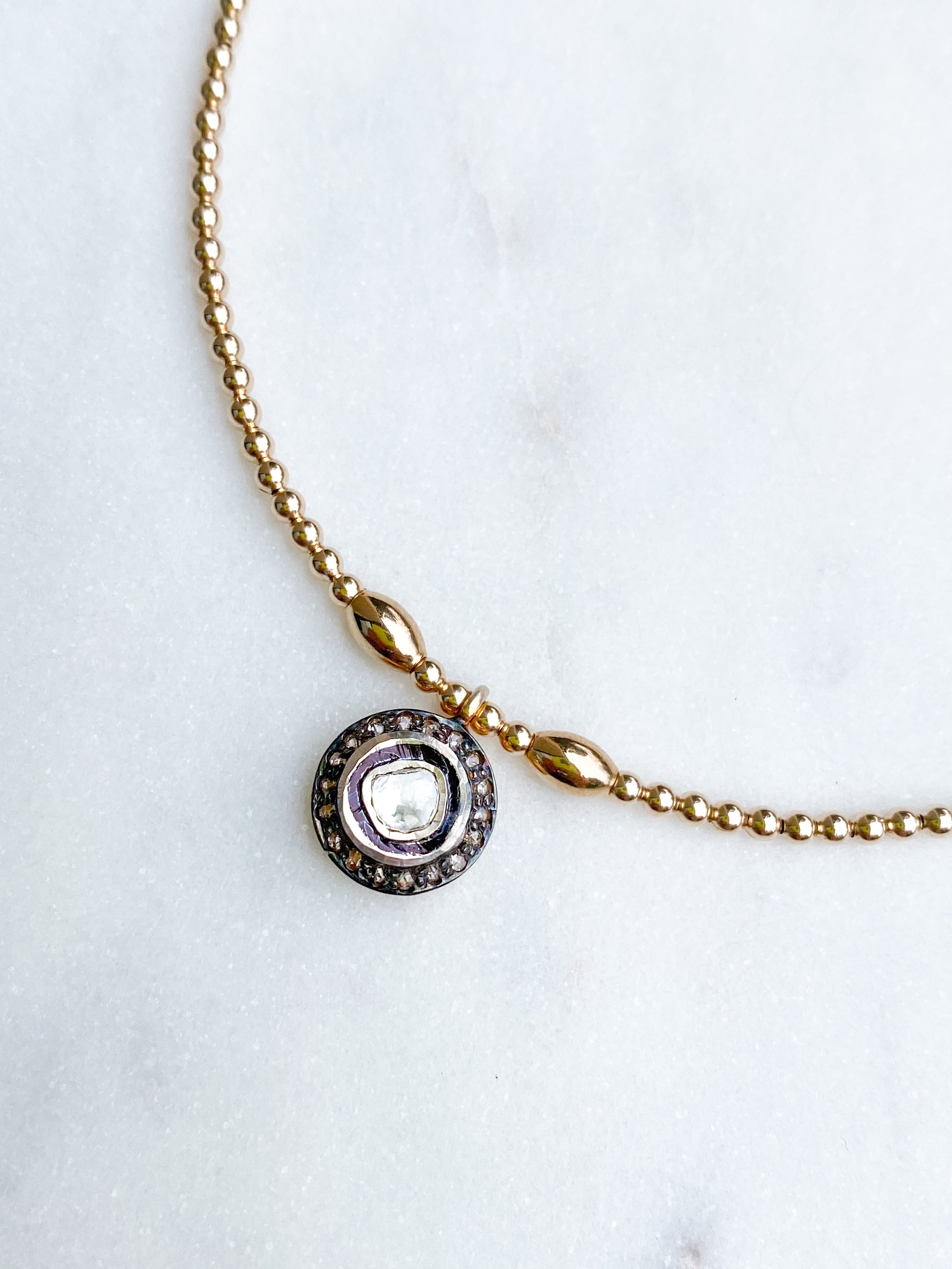 Raw Diamond Charm Necklace