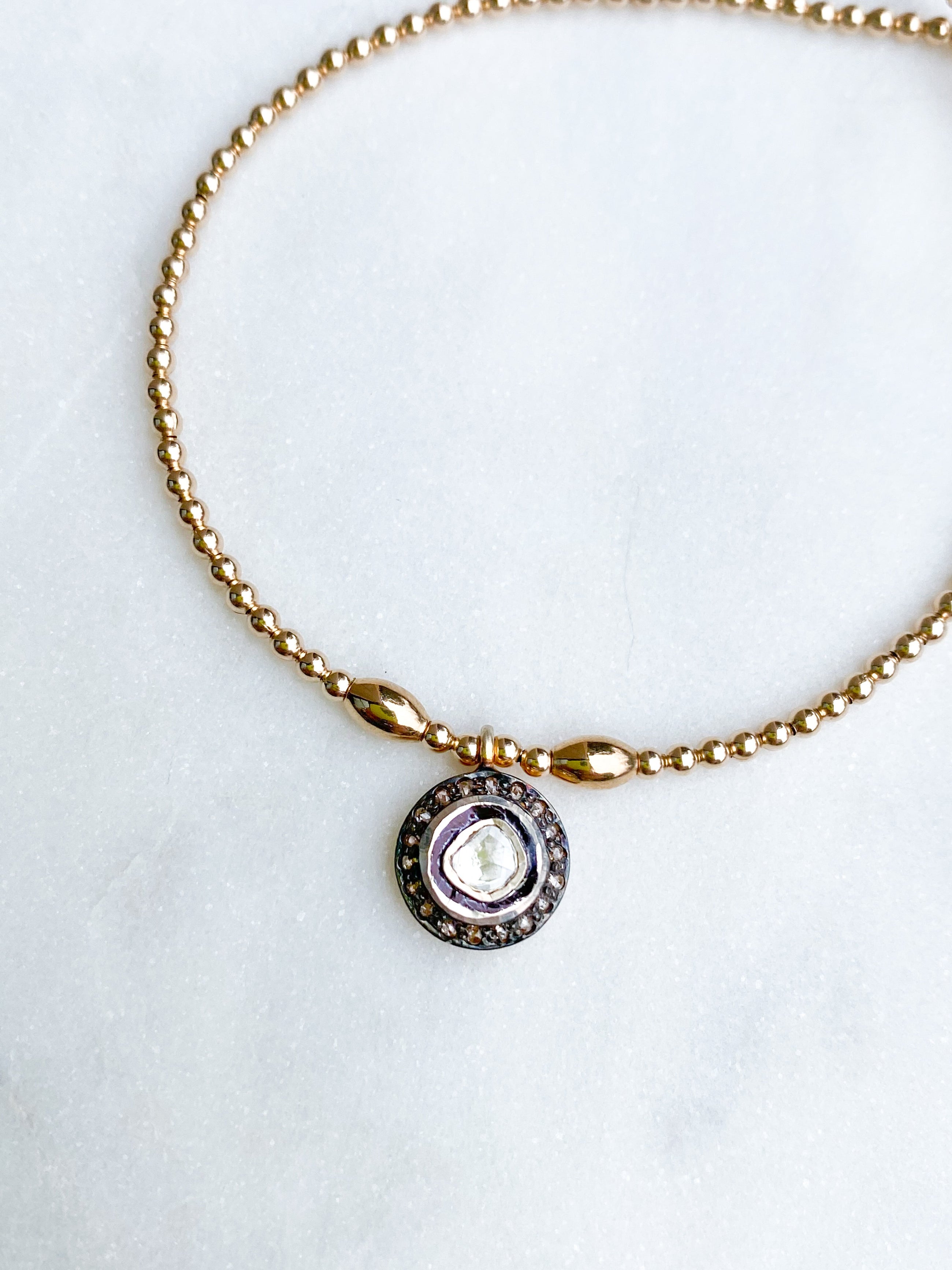 Raw Diamond Charm Necklace