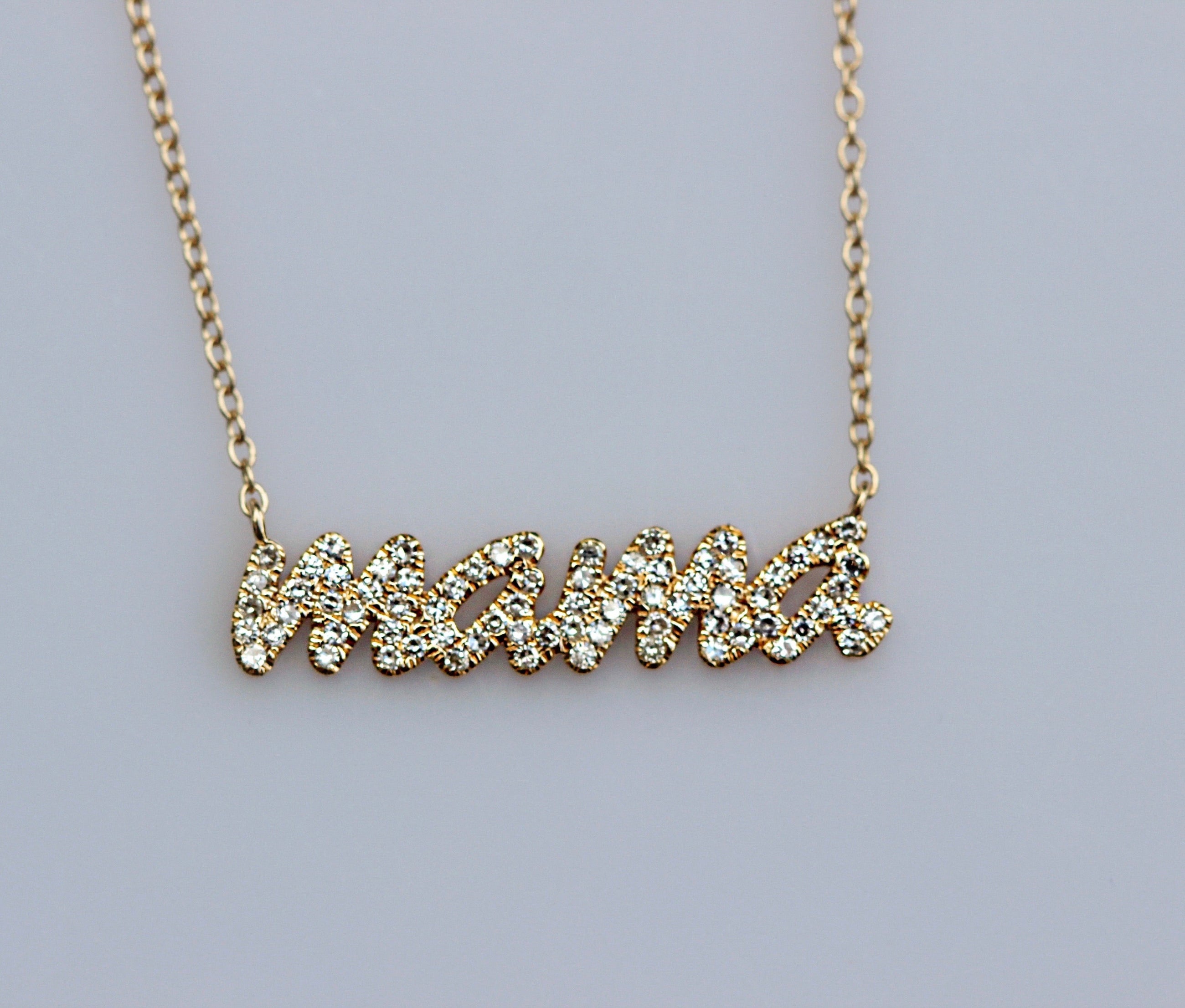 Diamond MAMA Necklace