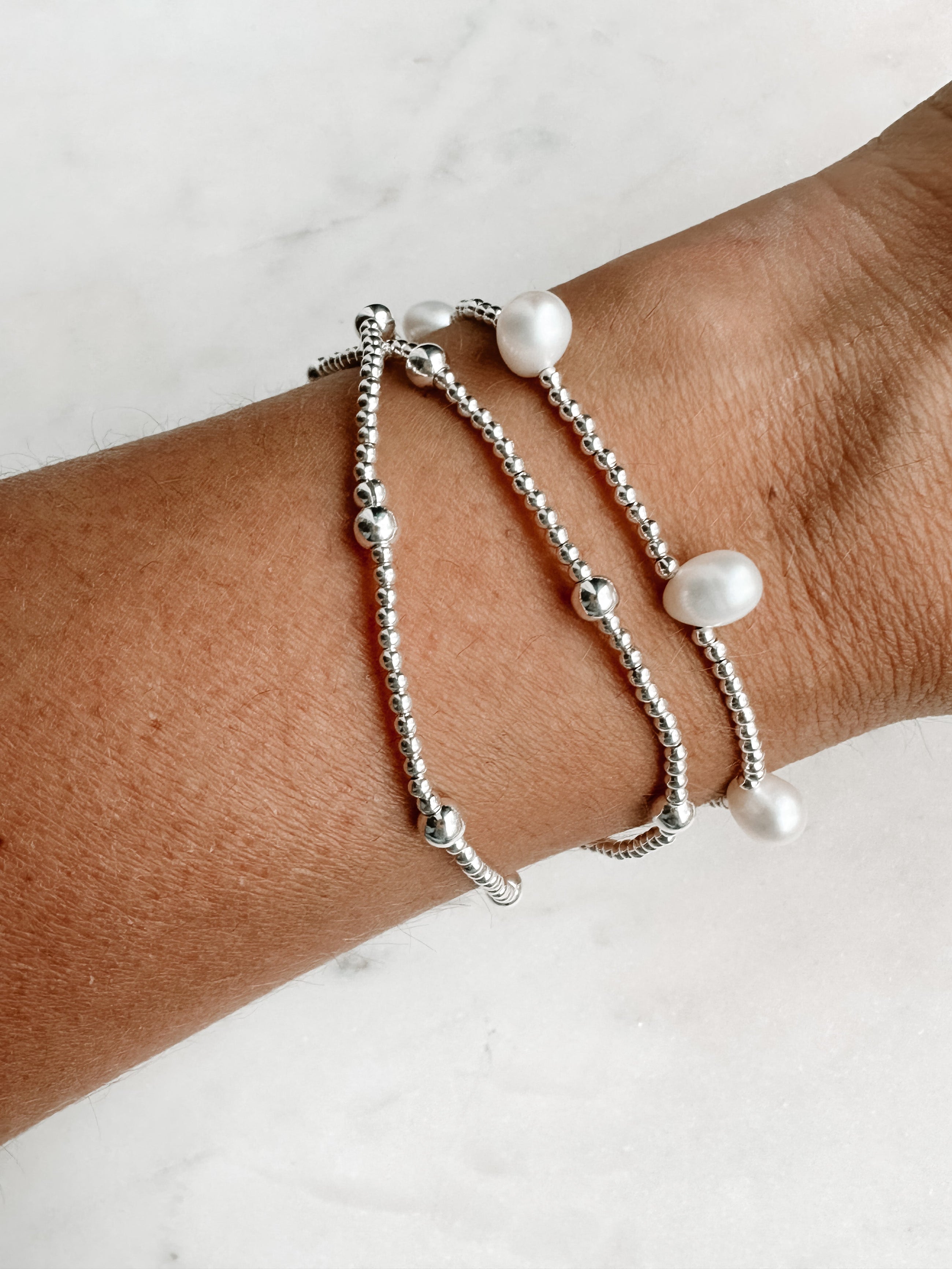 West Coast Pearl Silver Bracelet