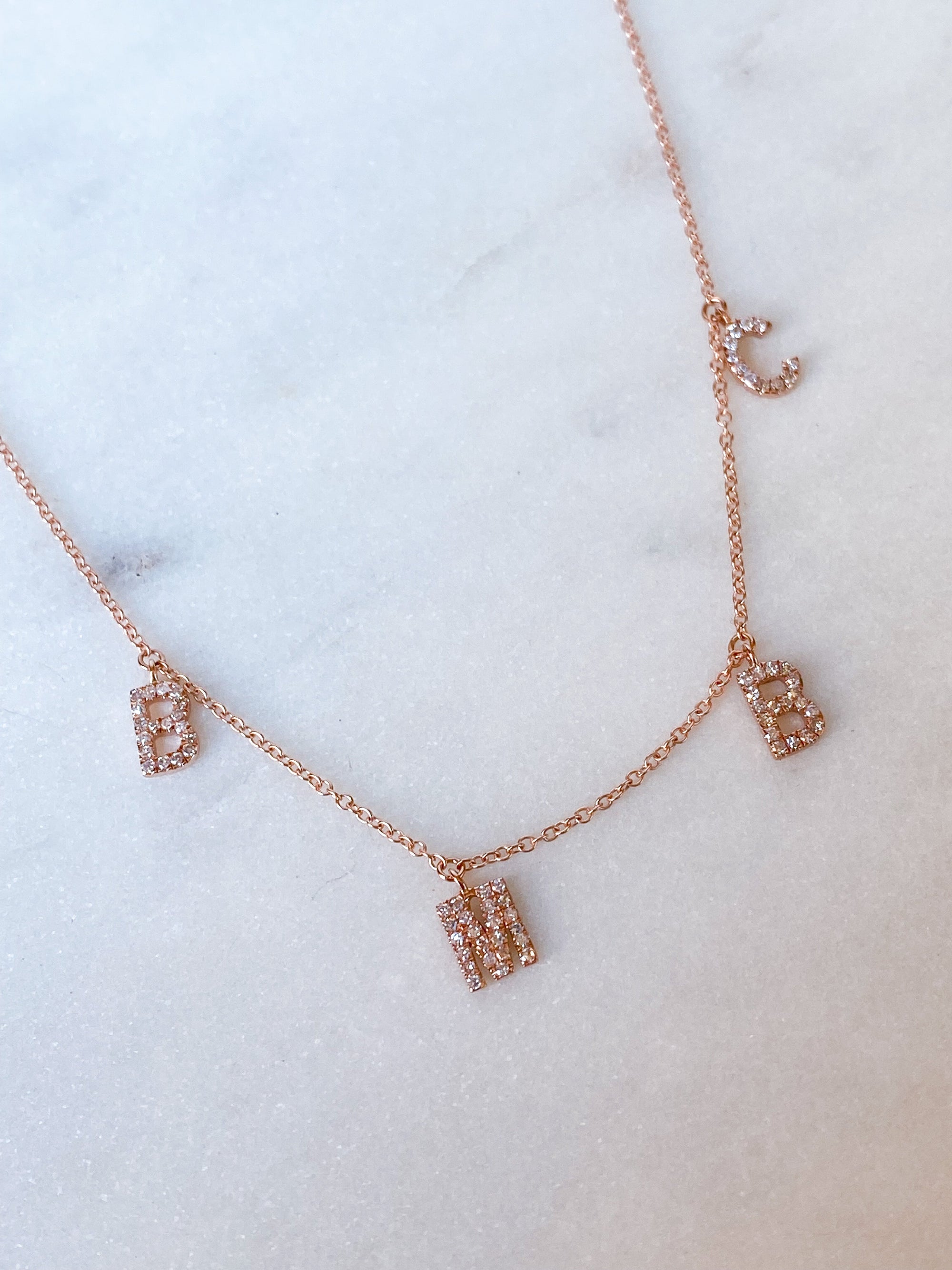 Diamond Initial Necklace