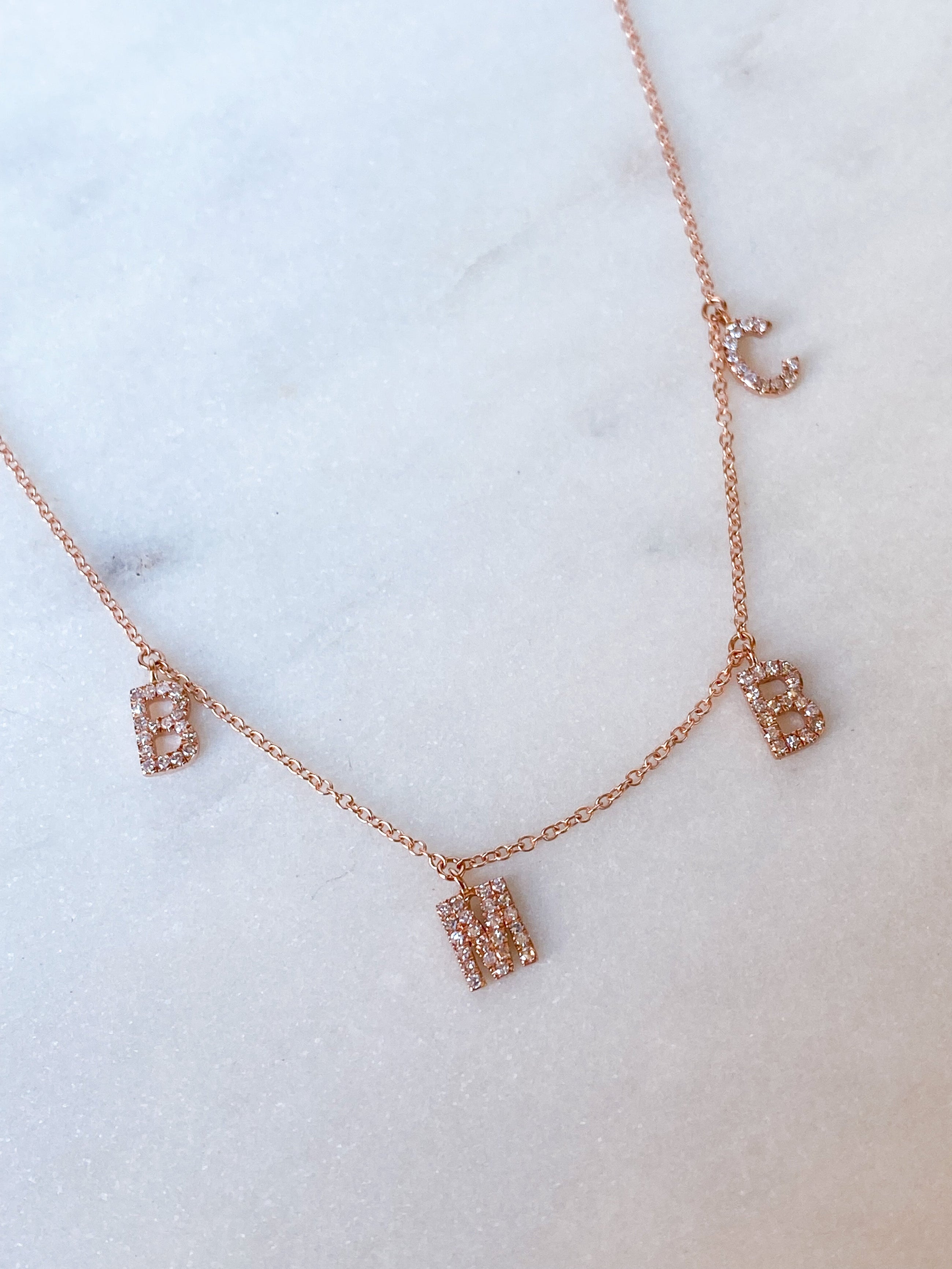 Diamond Initial Necklace