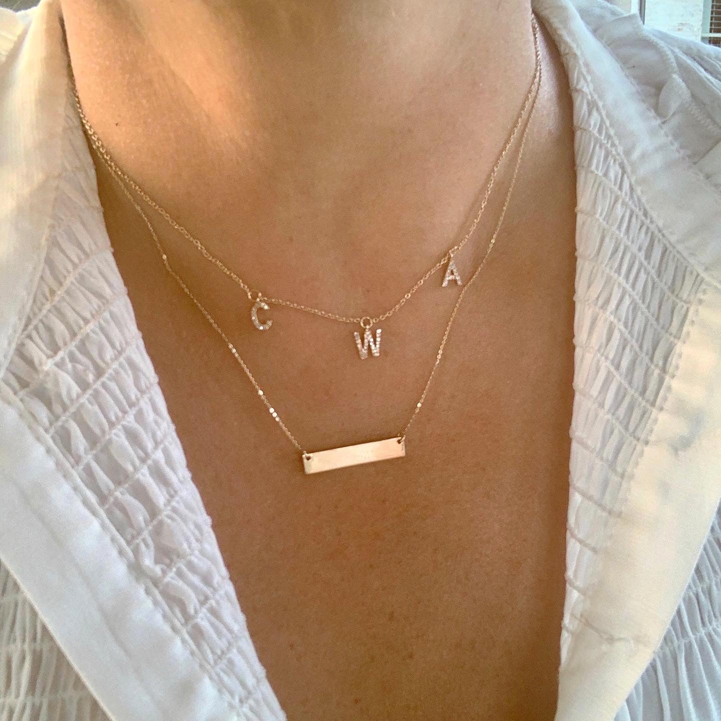 Diamond Initial Necklace