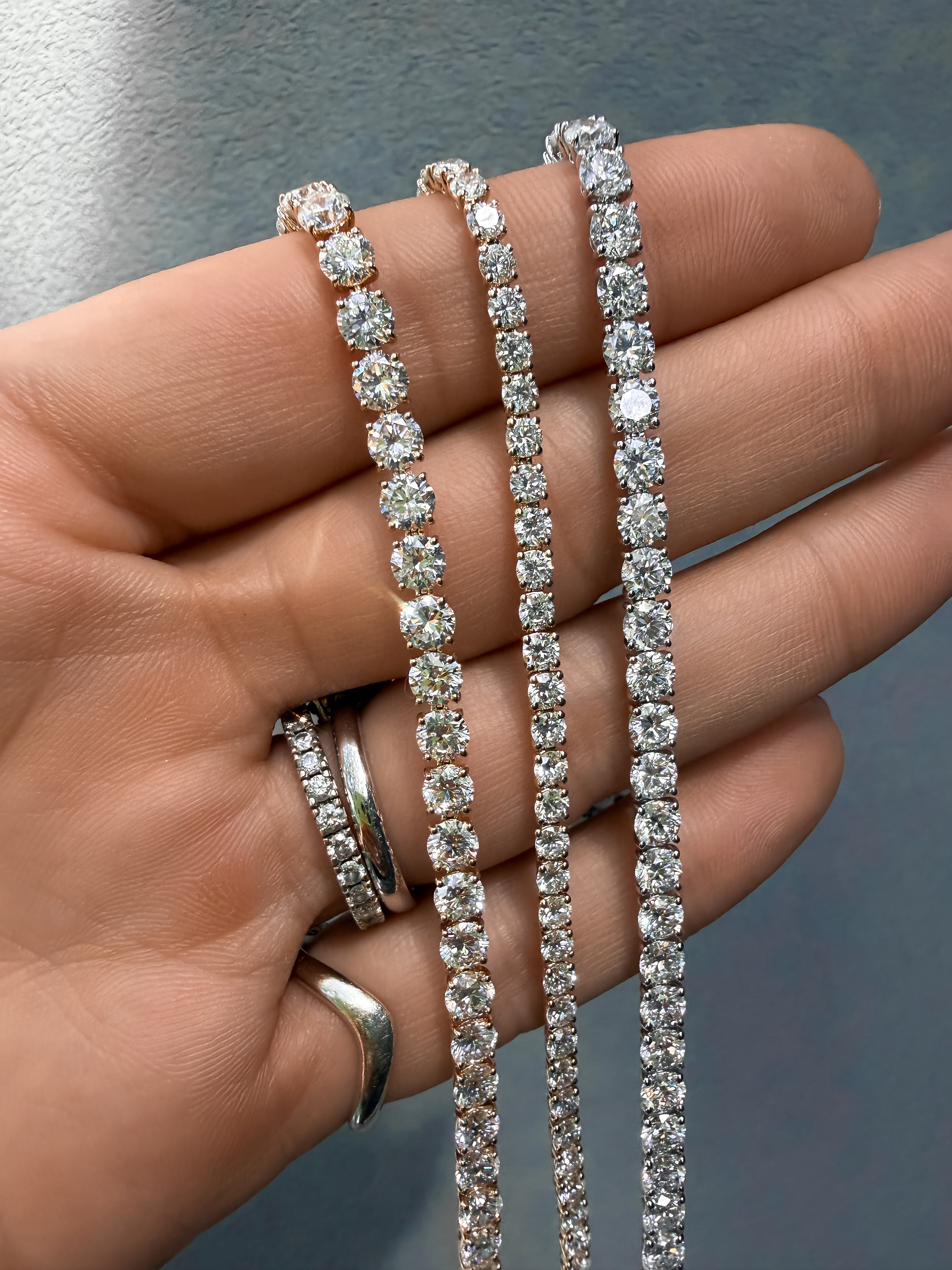The Floating Diamond Tennis Bracelet
