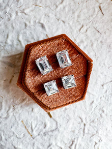 The Ice Queens - Asscher Cut 4ctw Diamond Studs