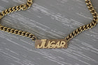 Custom 3D Gold Nameplate Necklace