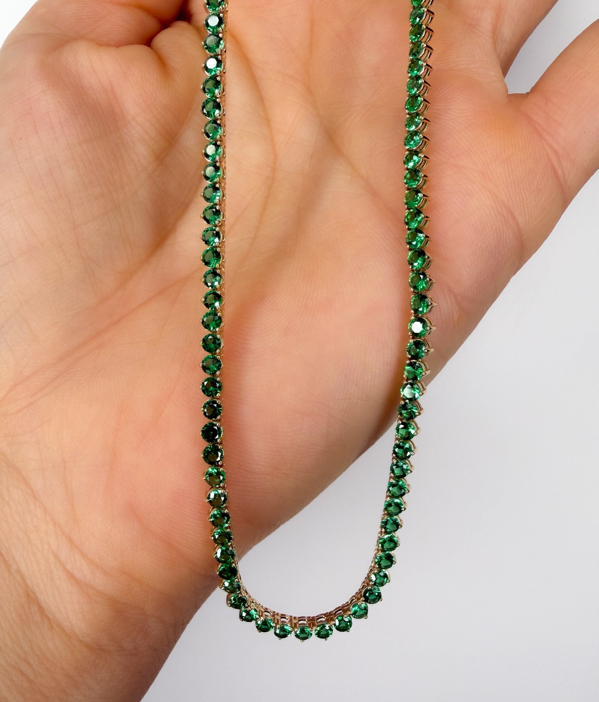 The Clover Green Tennis Necklace