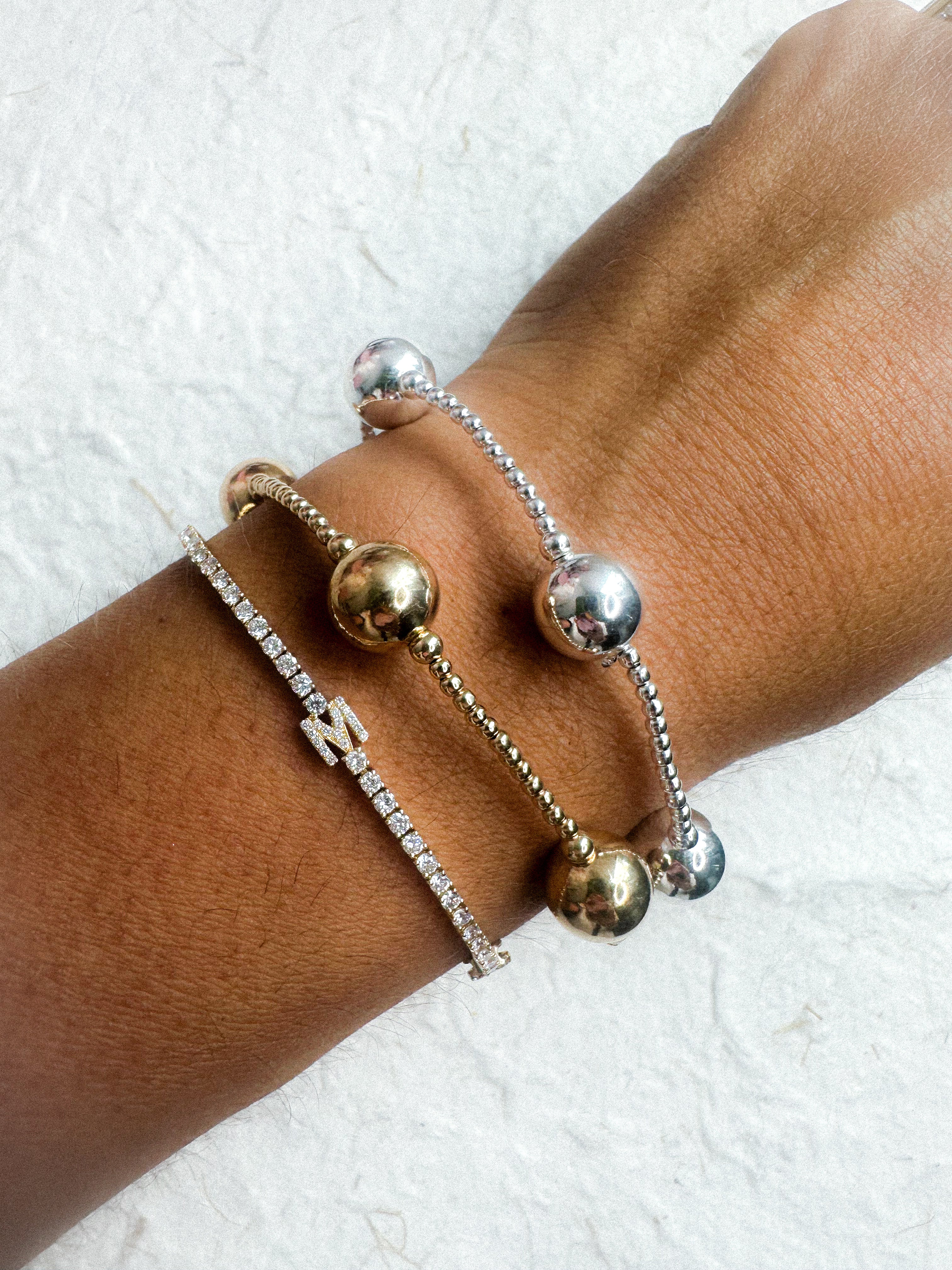 silver950 brass ORBIT BRACELET 3mm シルバー The Orbit Bead Bracelet | Jugar N Spice