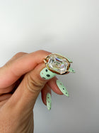 Heirloom Antique Emerald Bezel Ring