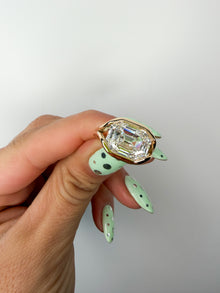 Heirloom Antique Emerald Bezel Ring