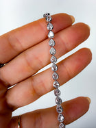 Pear Bezel Emerald Tennis Bracelet