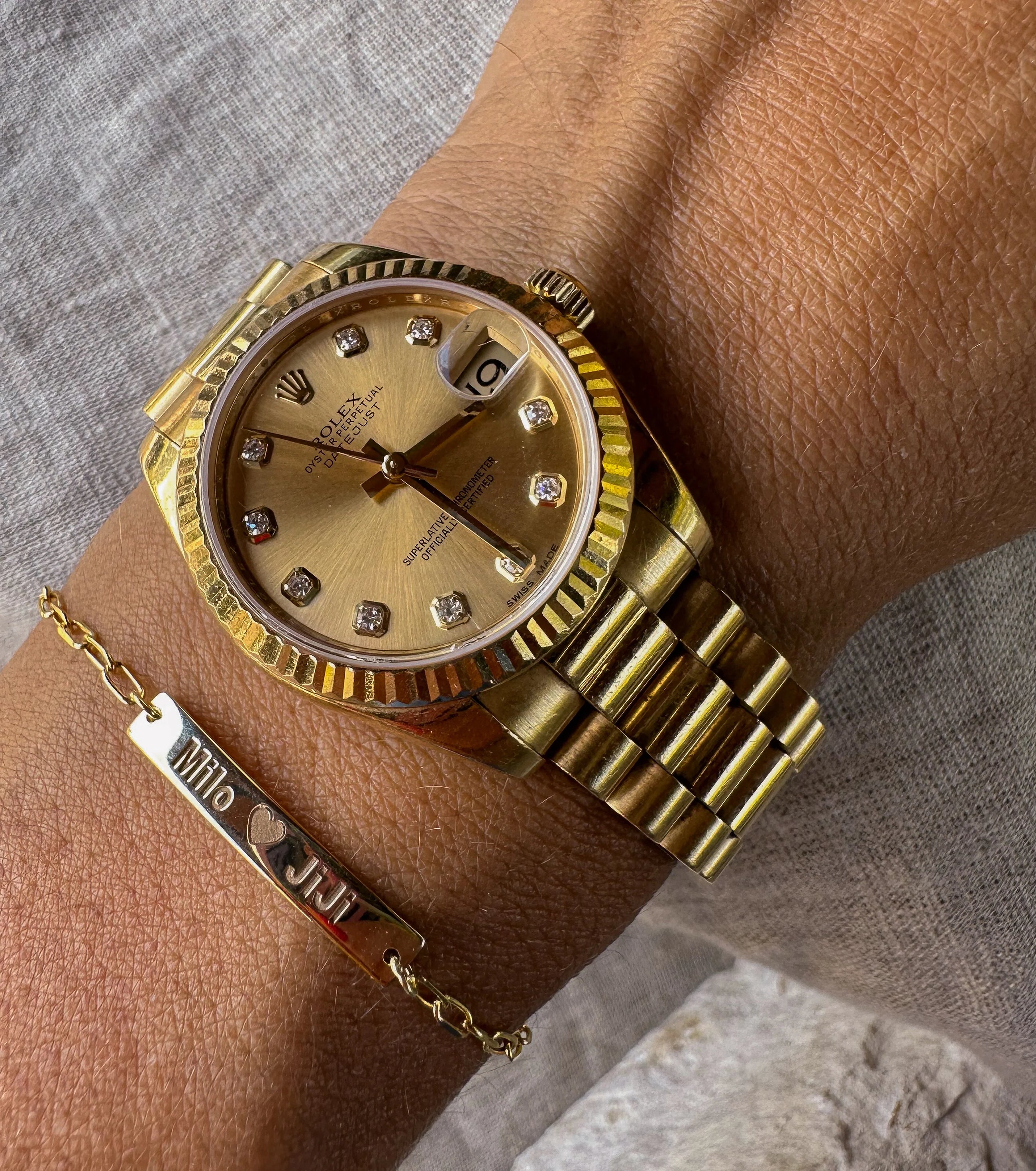 Gold ID Bracelet