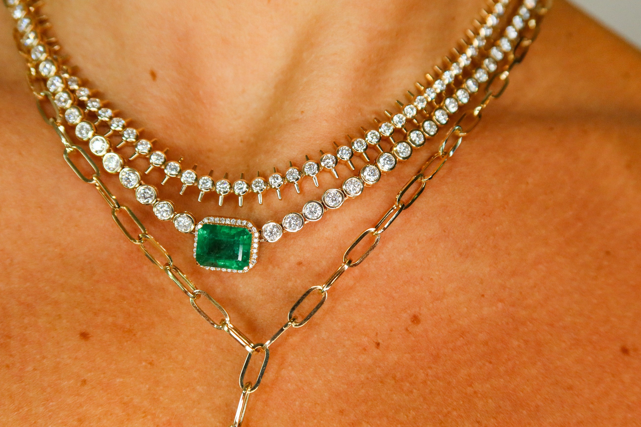 Spiked Diamond Necklace