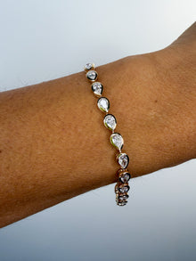 Pear Bezel Set Tennis Bracelet