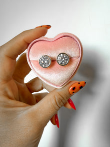 Round Bezel Diamond Studs