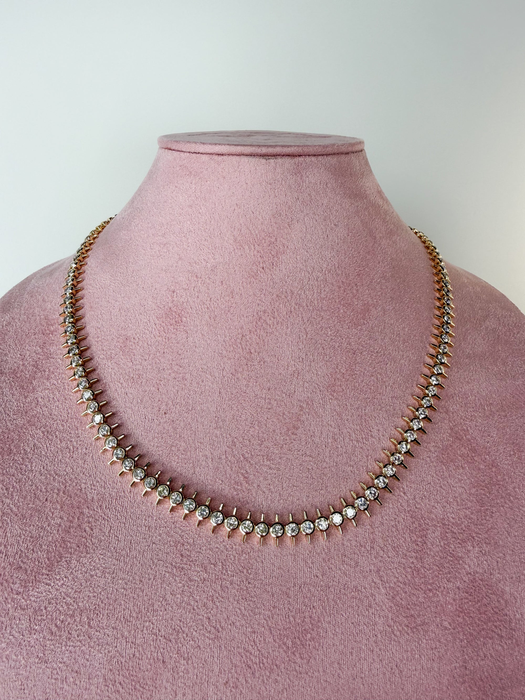 Spiked Diamond Necklace