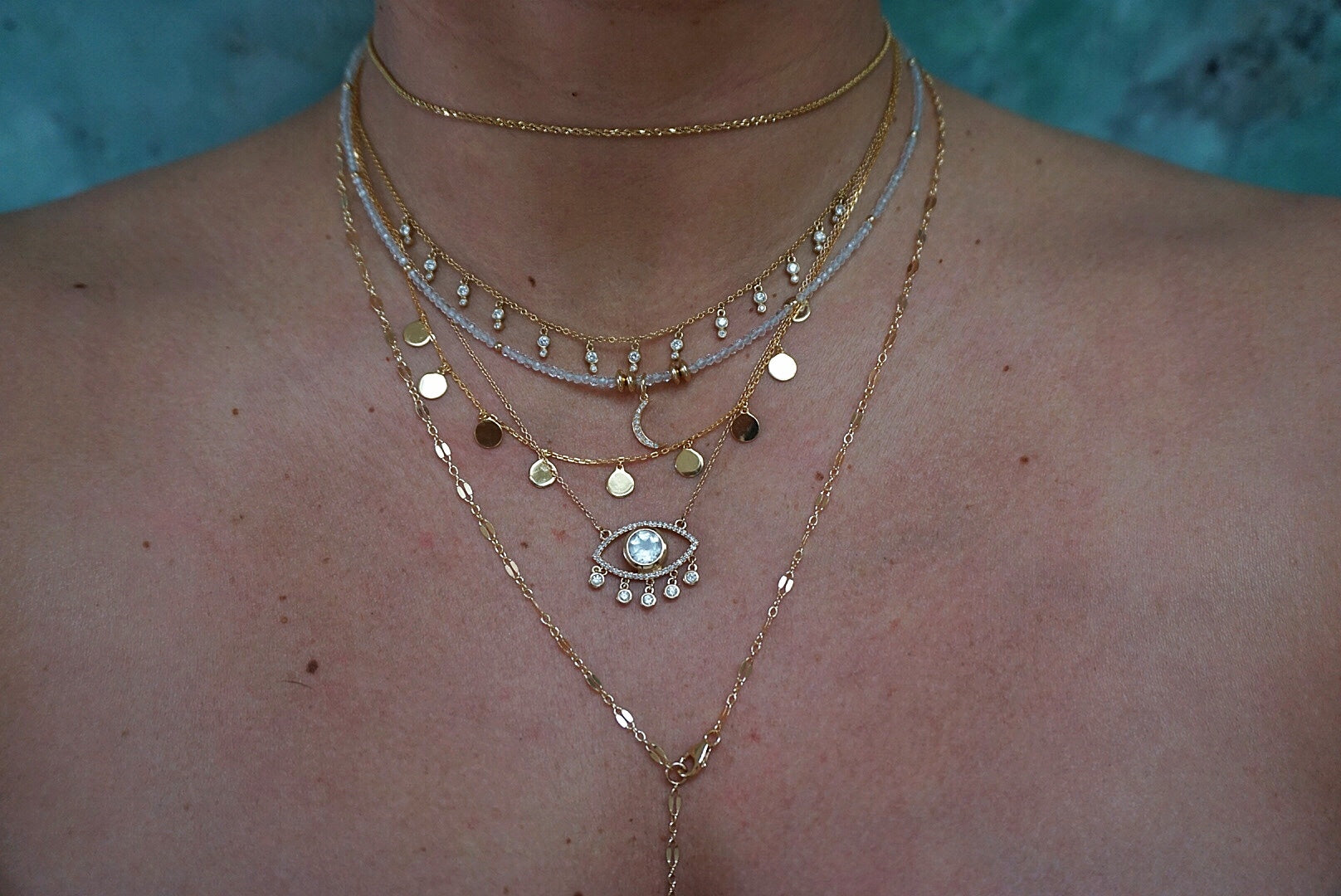 Diamond Eye Shaker Necklace