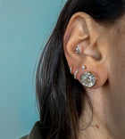 Round Bezel Diamond Studs