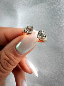 Heart & Emerald Diamond Pinky Ring