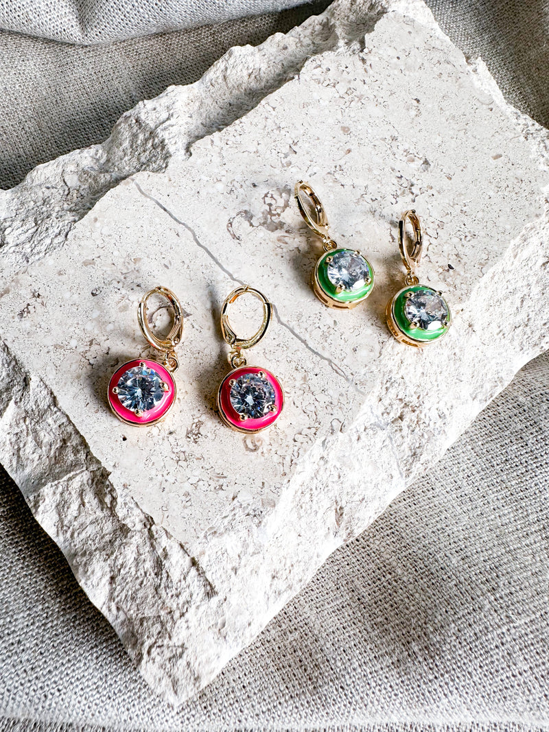 Enamel Candy Ball Earrings