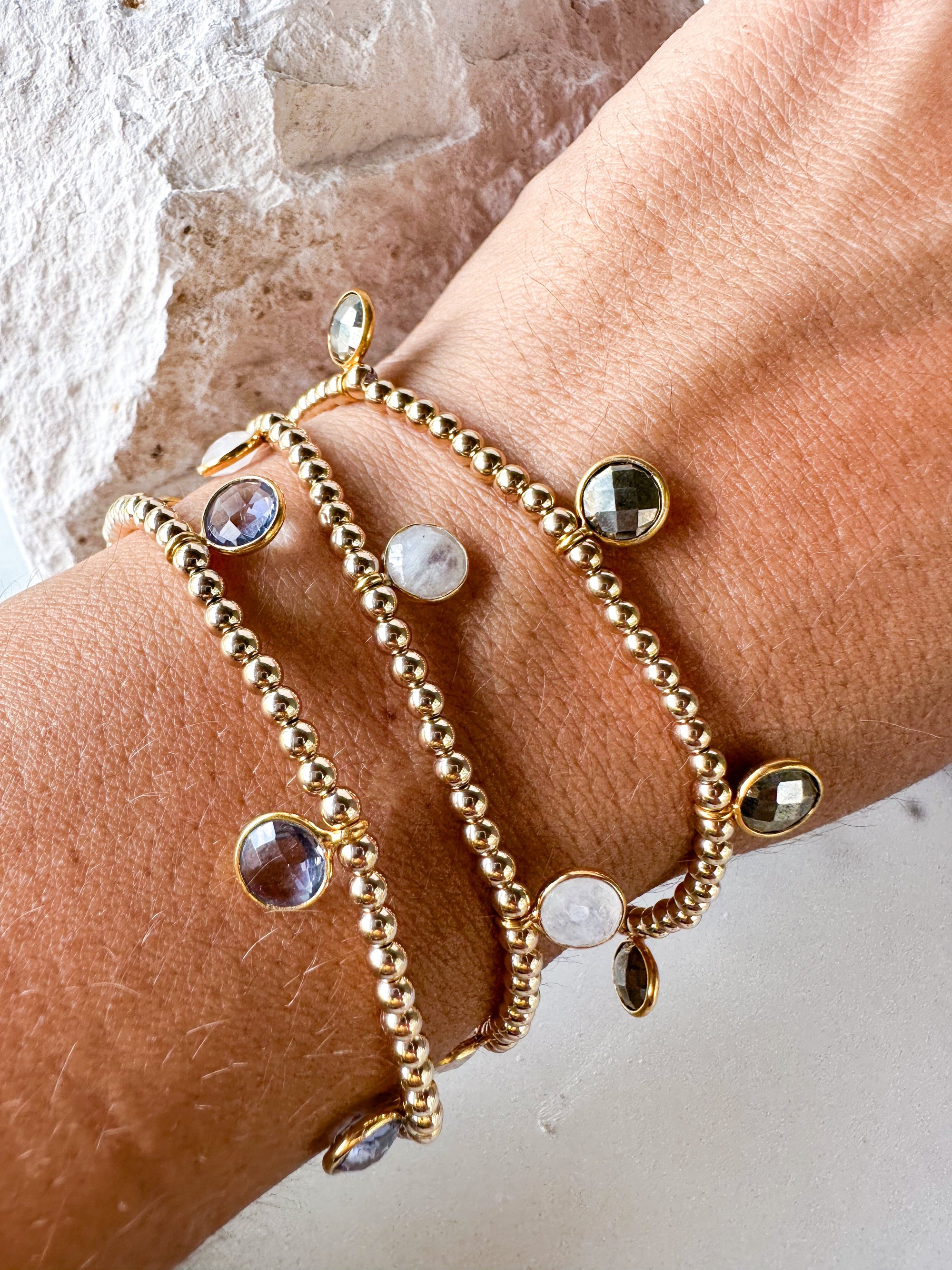 Pyrite Drop Bracelet