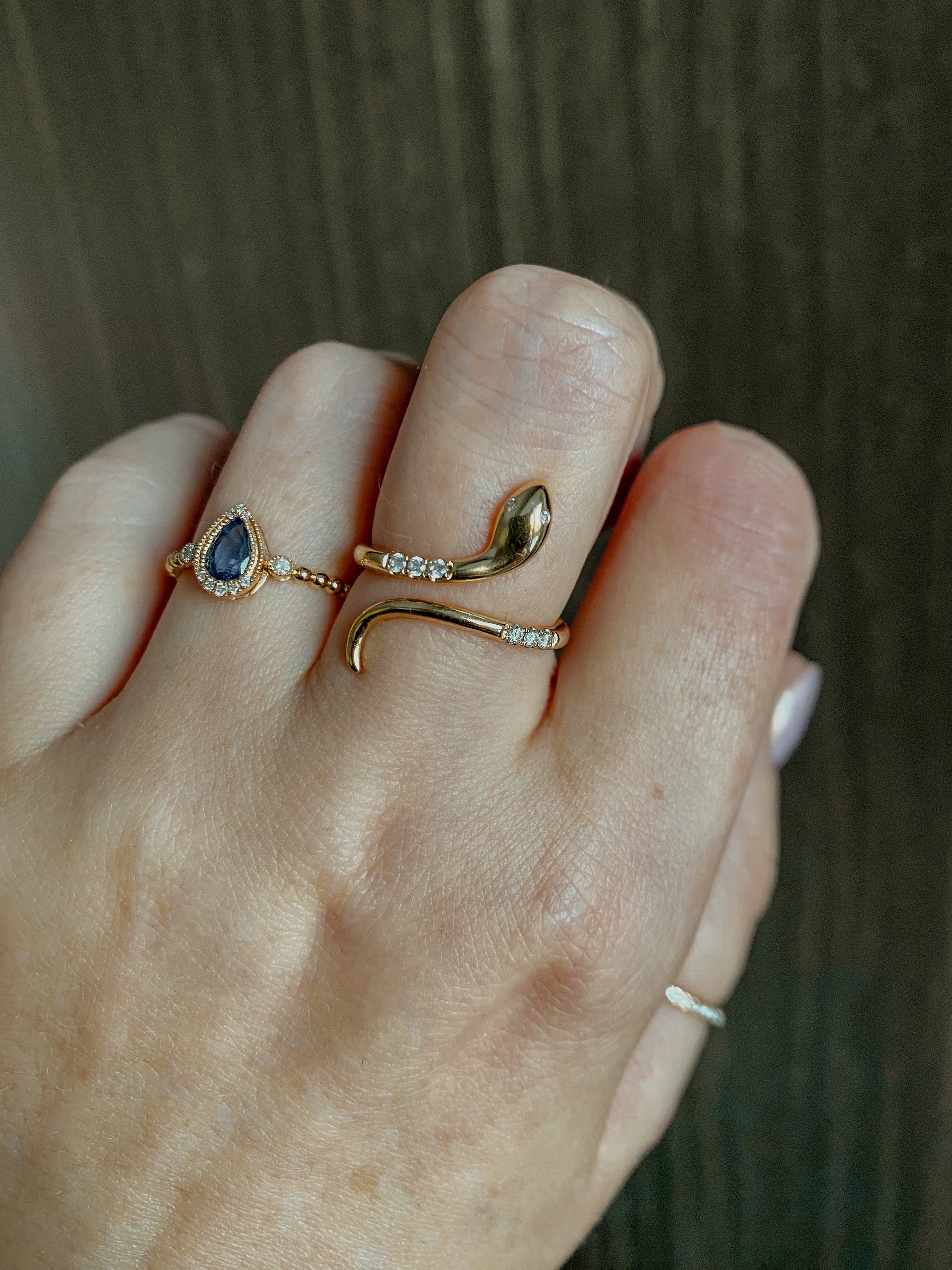 Diamond Snake Ring