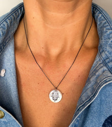 Crystal Hamsa Pearl Necklace