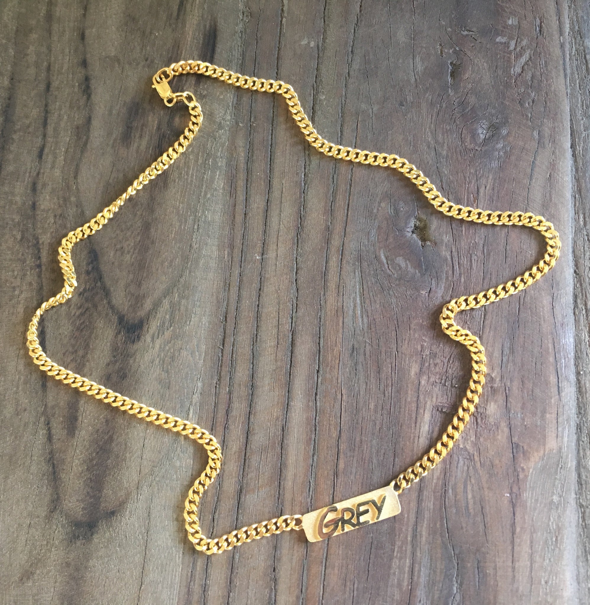 Custom 3D Gold Nameplate Necklace