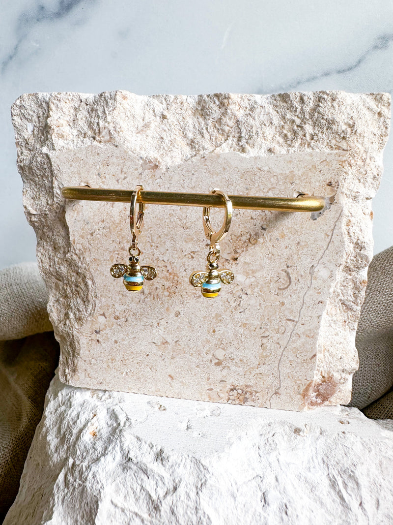 Enamel Bee Earrings
