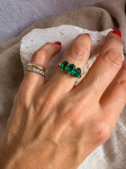 Trio Emerald Ring