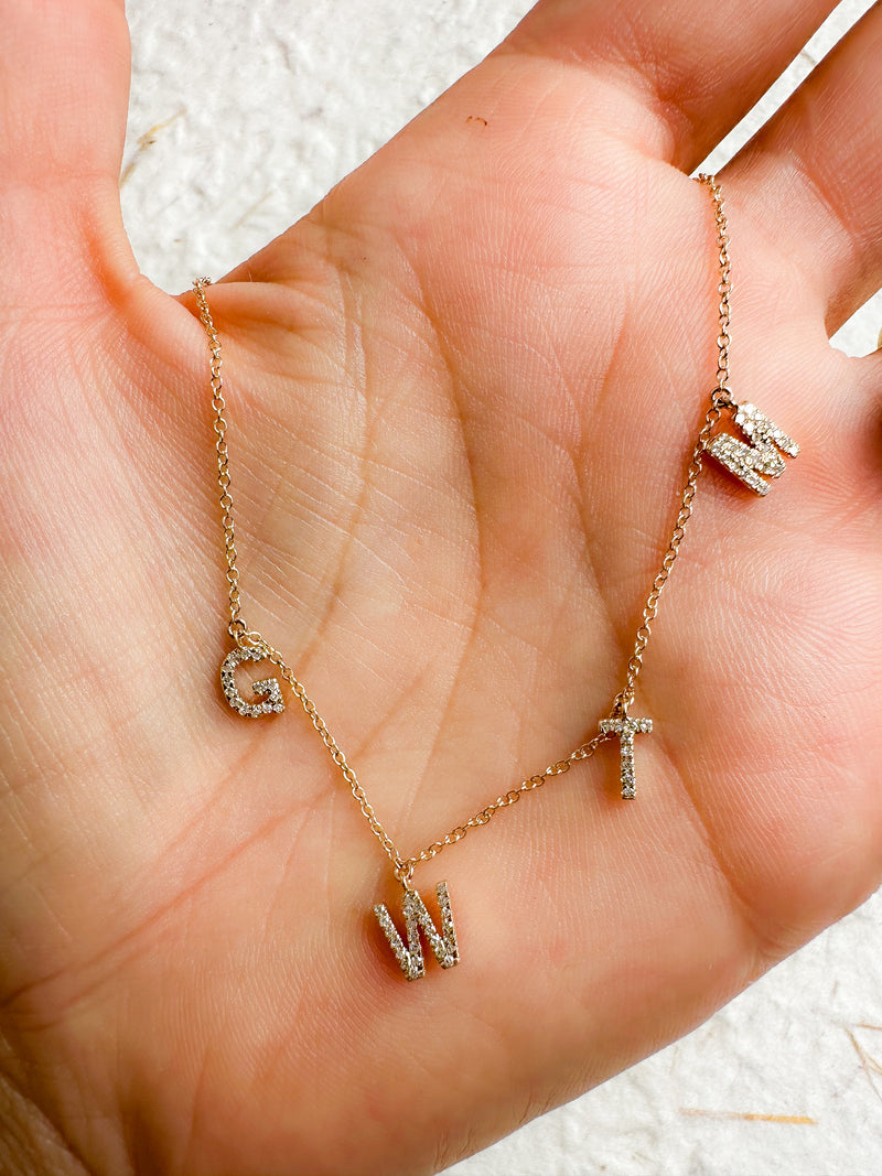Diamond Initial Necklace