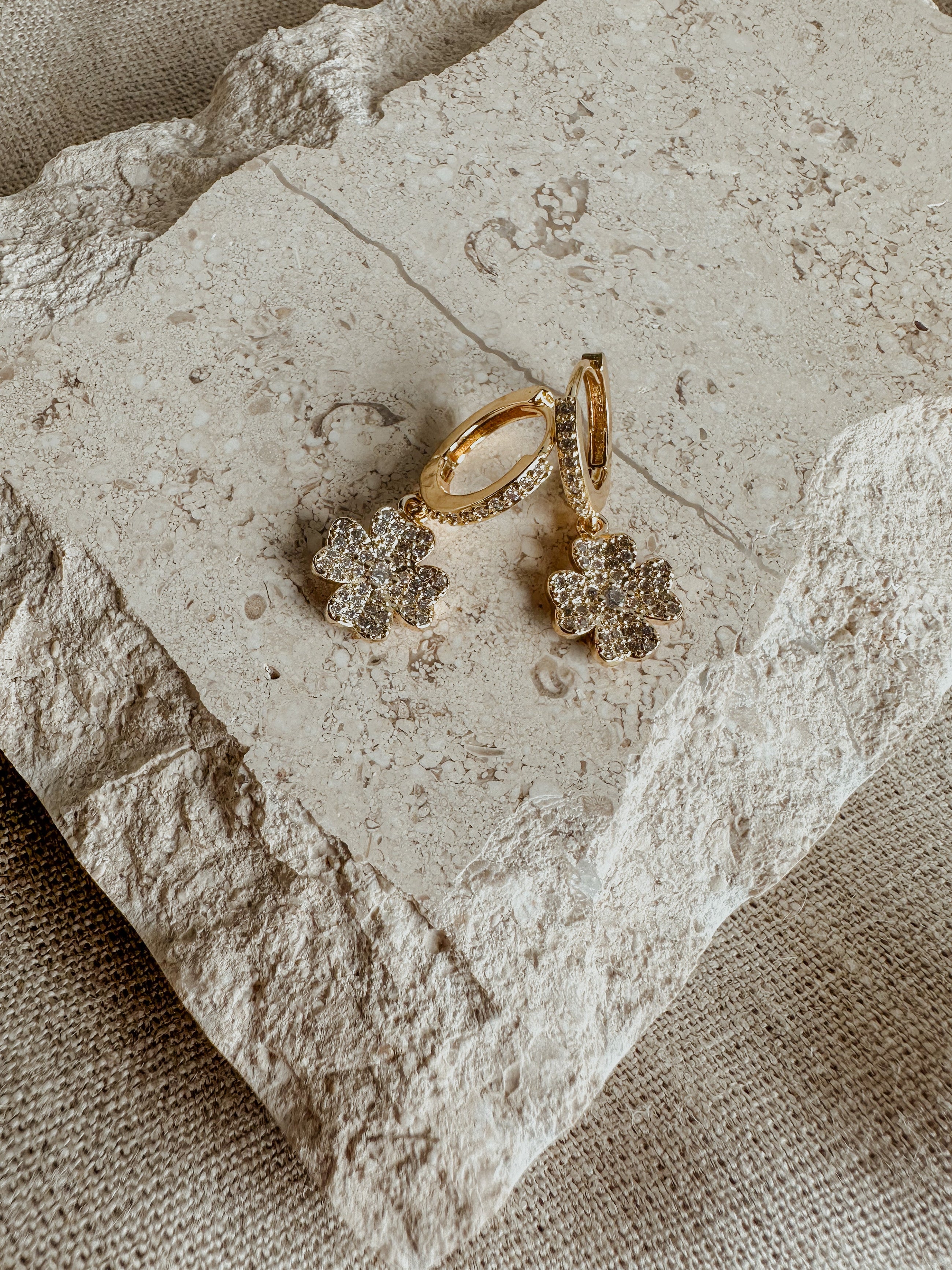 Crystal Shamrock Earrings