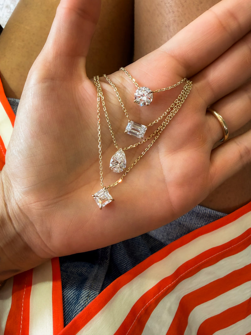 Two Carat Solitaire Necklace
