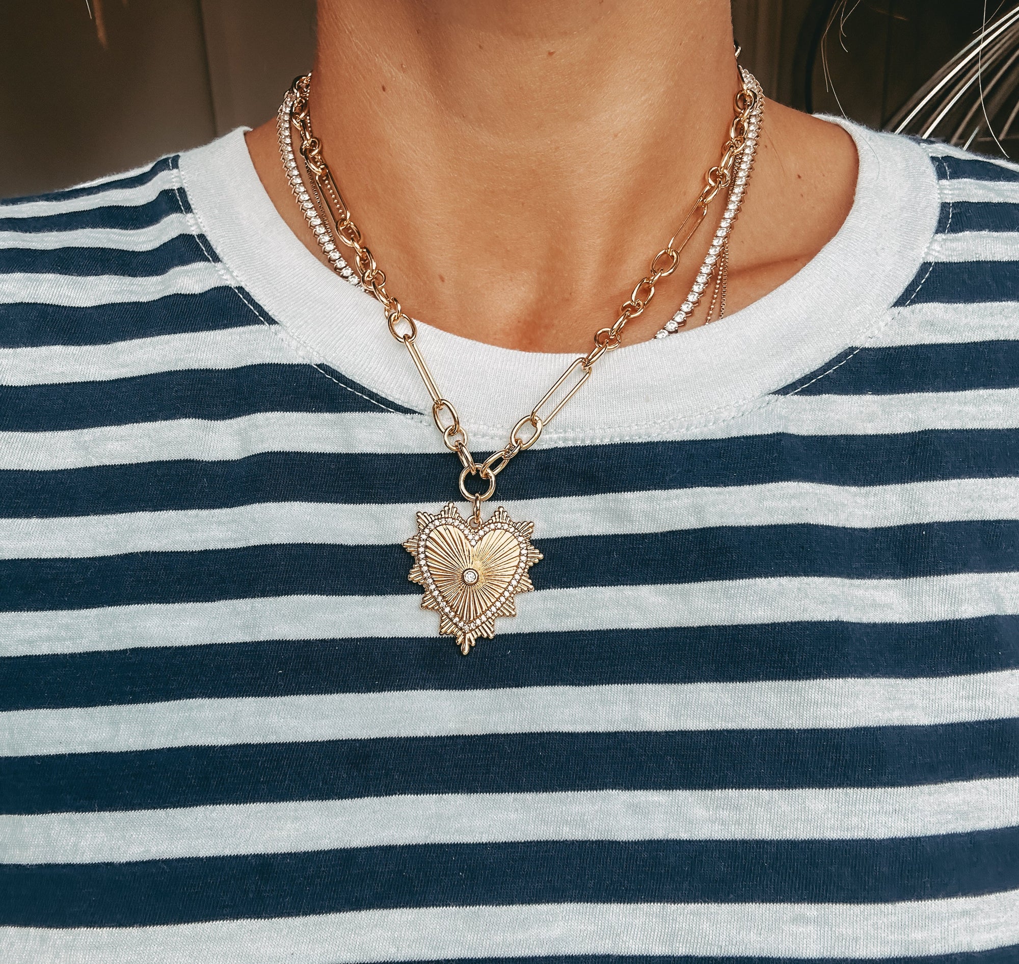 Heart Ray Necklace