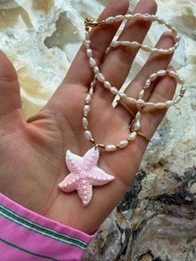 Pink Starfish Conch Necklace