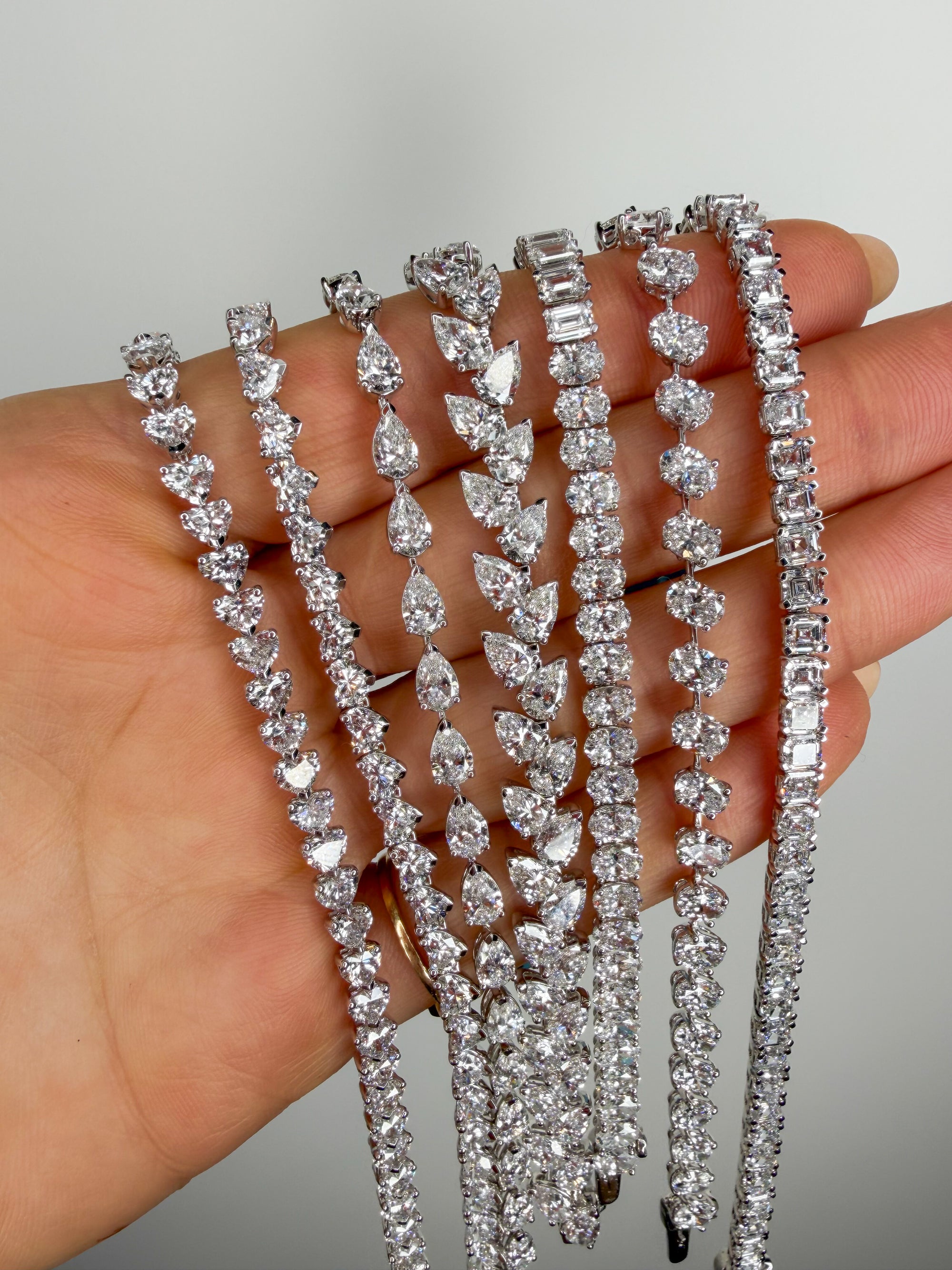 Half Emerald - Half Oval Tennis Bracelet