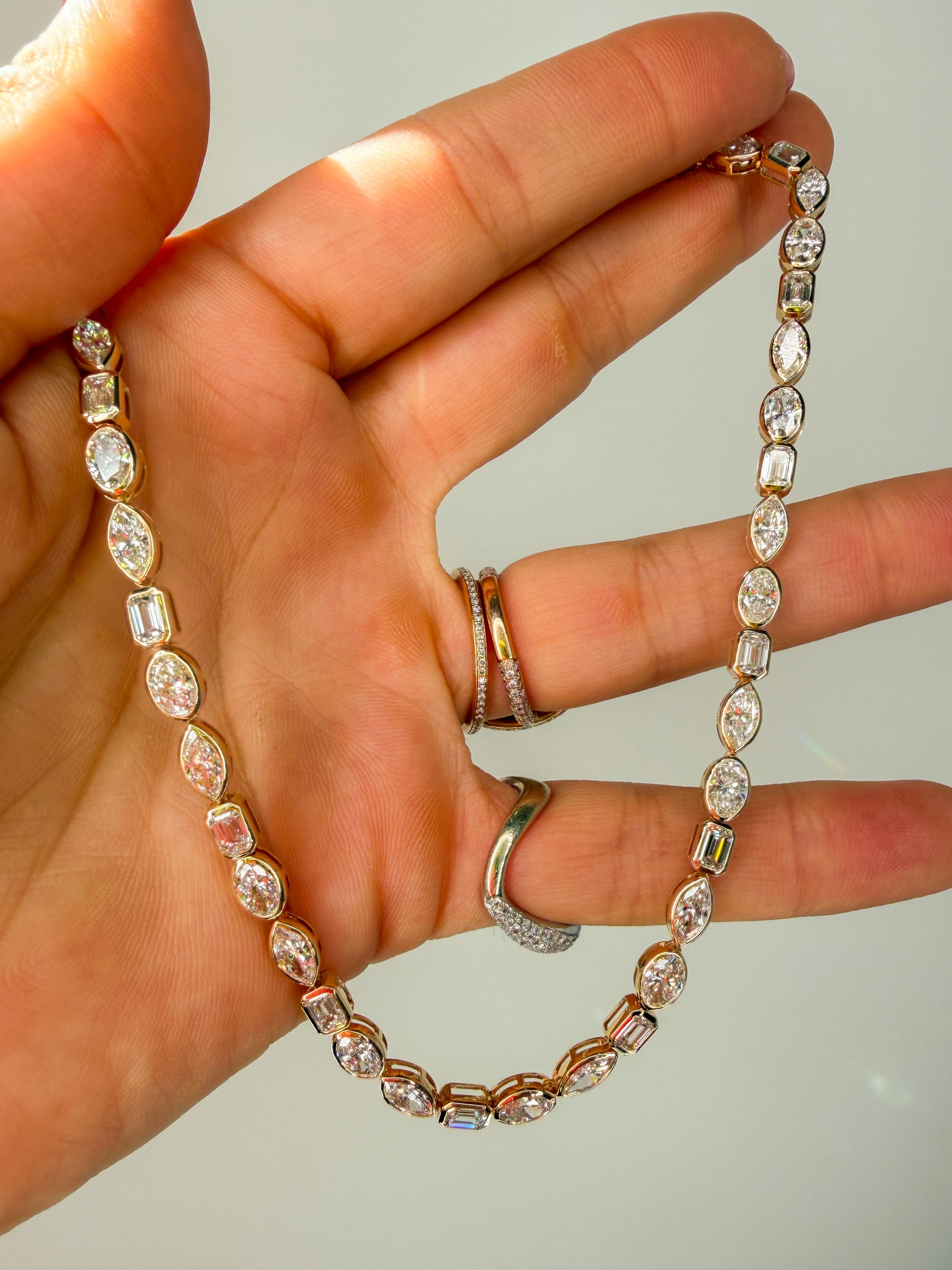The Trilogy Multi-Shape Diamond Necklace